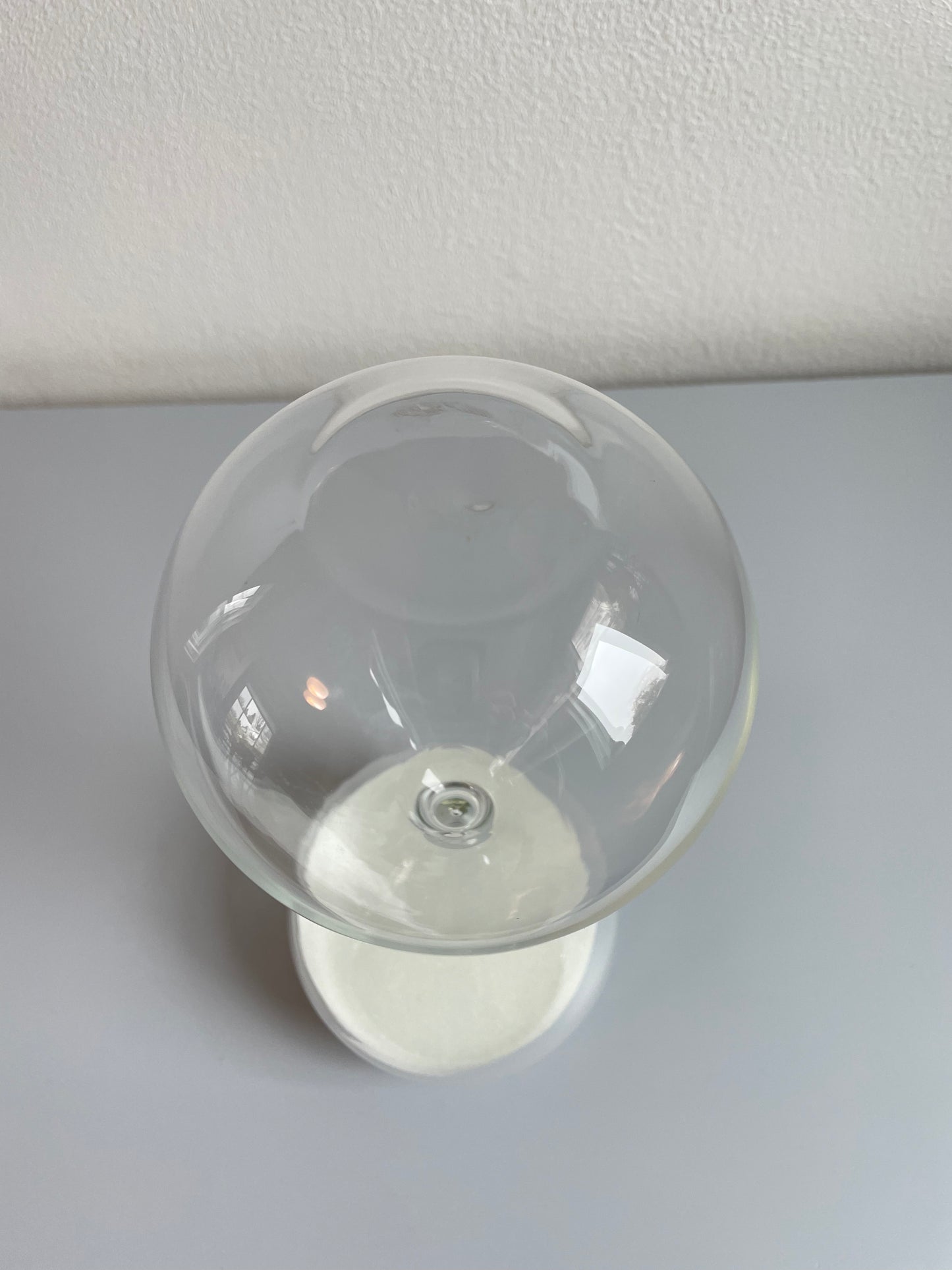 Vintage Glass & White Sand Hourglass Decorative Object
