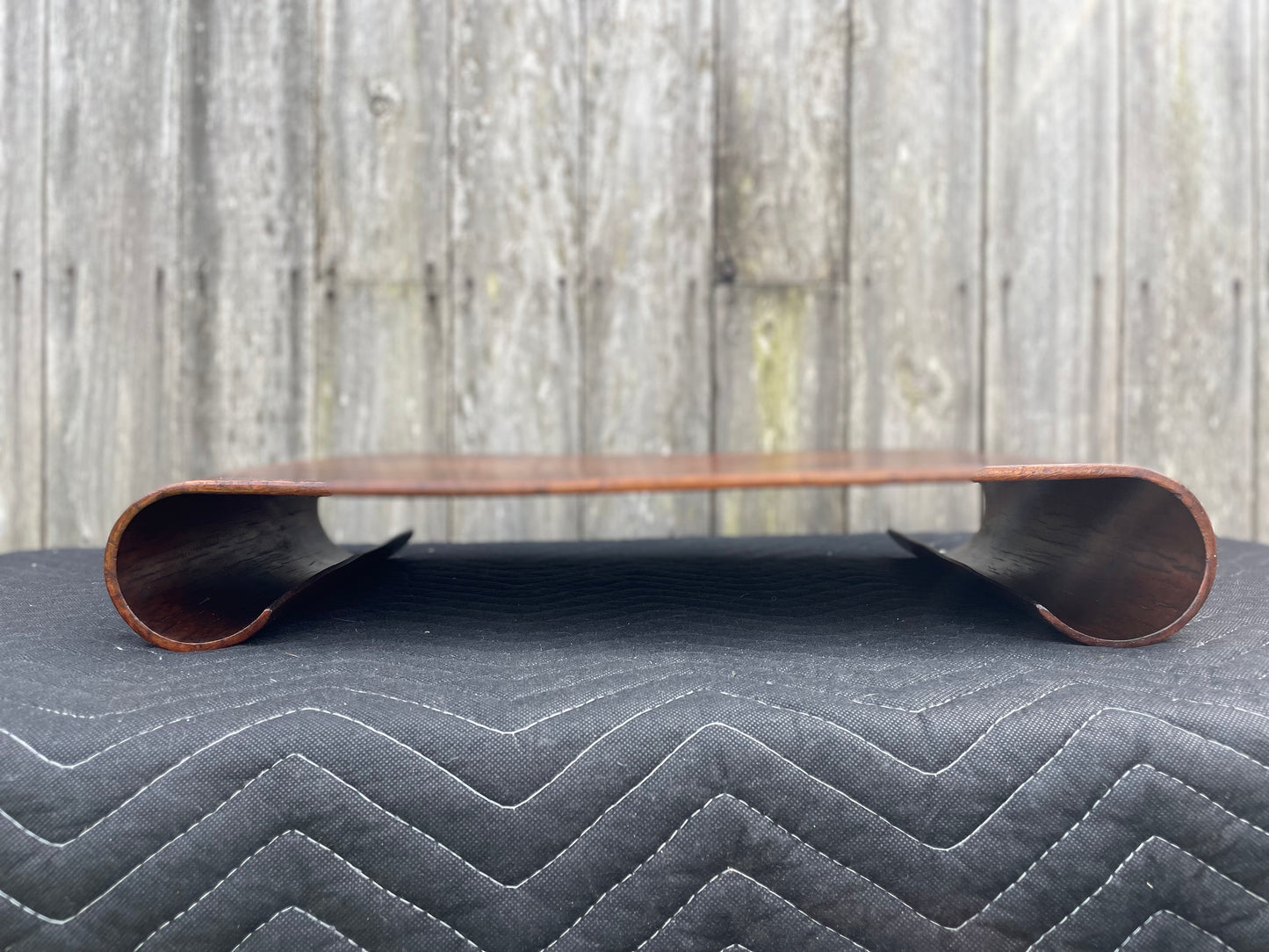 Early 20th Century Chinese Elm Wood Low Scroll Tray