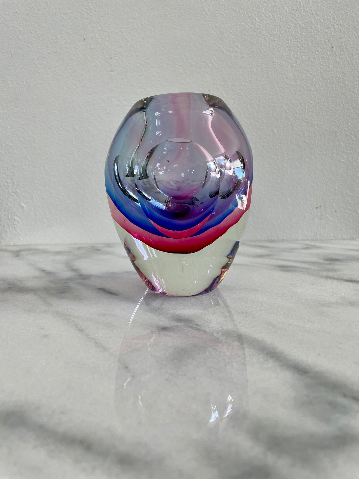 Flavio Poli Seguso Sommerso Murano Vase