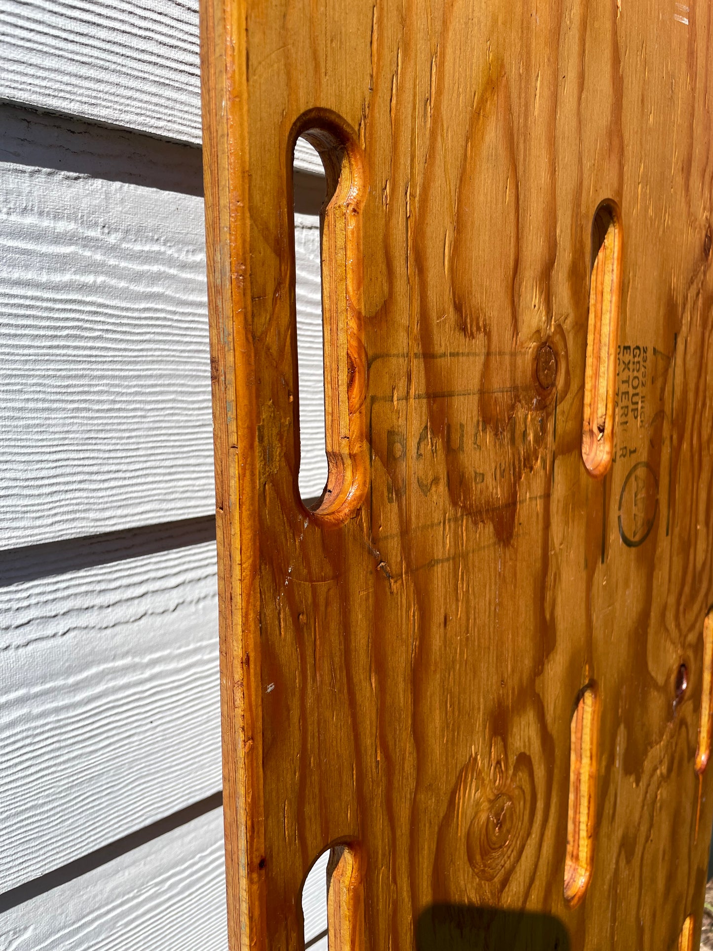 Vintage Industrial Plywood Stretcher Panel