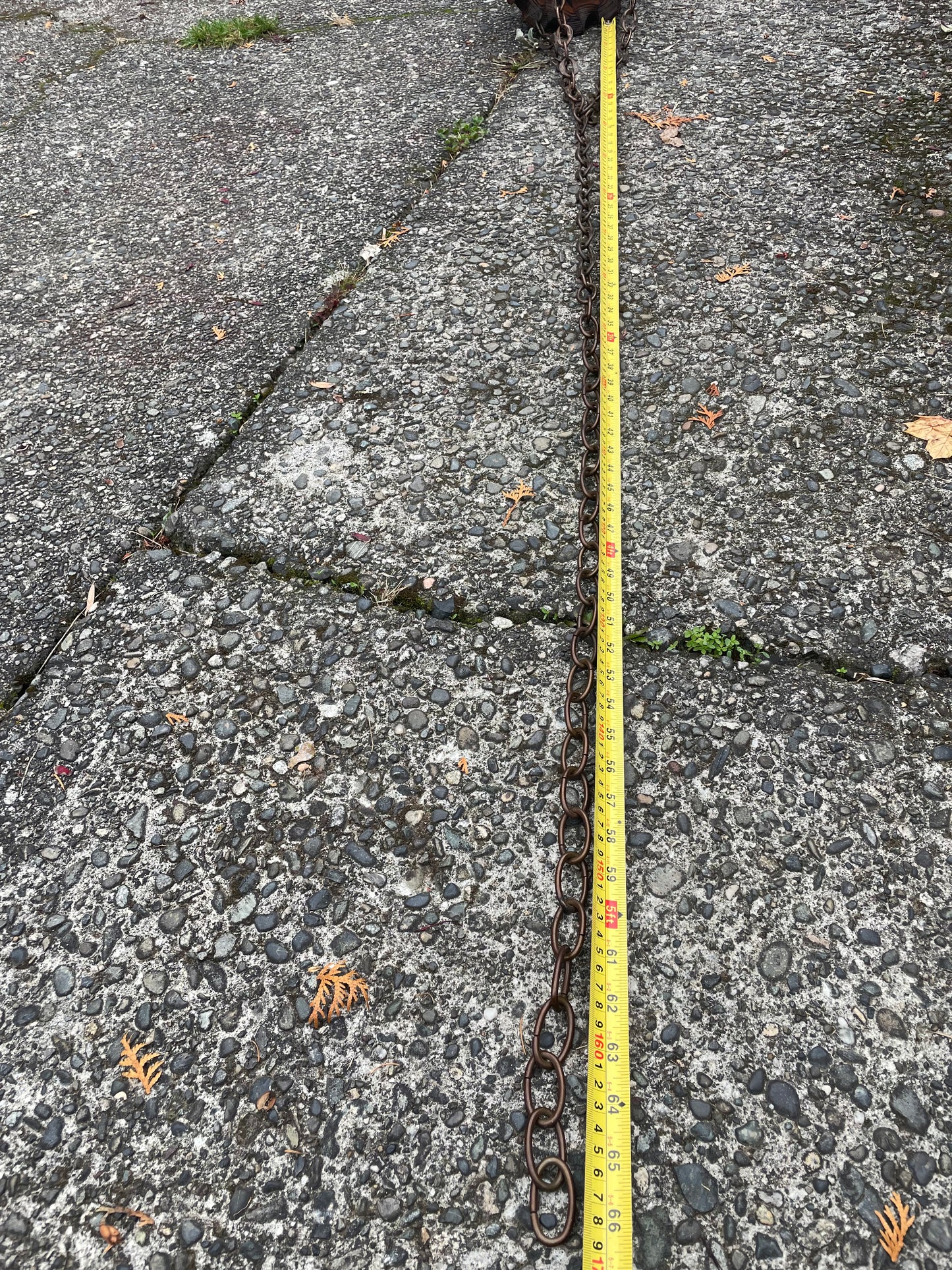 Mid 20th Century Rustic Mission Style Redwood Swag Chain Hanging Planters - A Pair