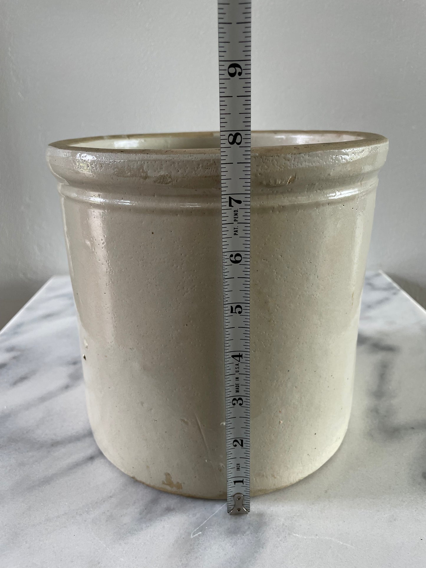 Mid 20th Century Earthenware Pottery Fermenting Crock Farmhouse Country Storage Vessel