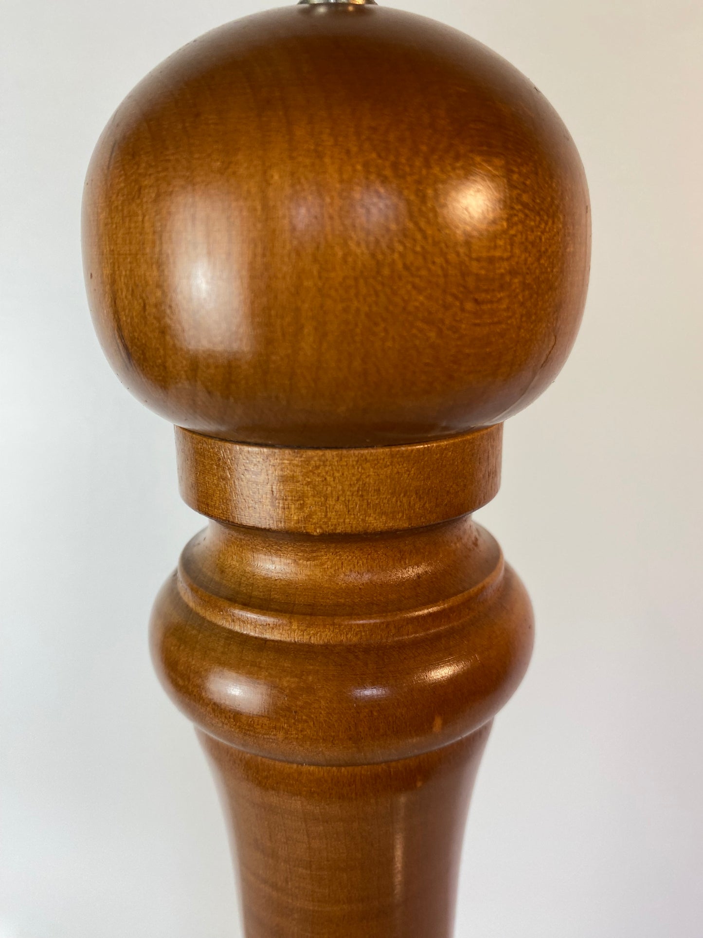 Large Vintage Walnut-Stained Hardwood Pepper Mill, 18” — Professional Series Made in Usa