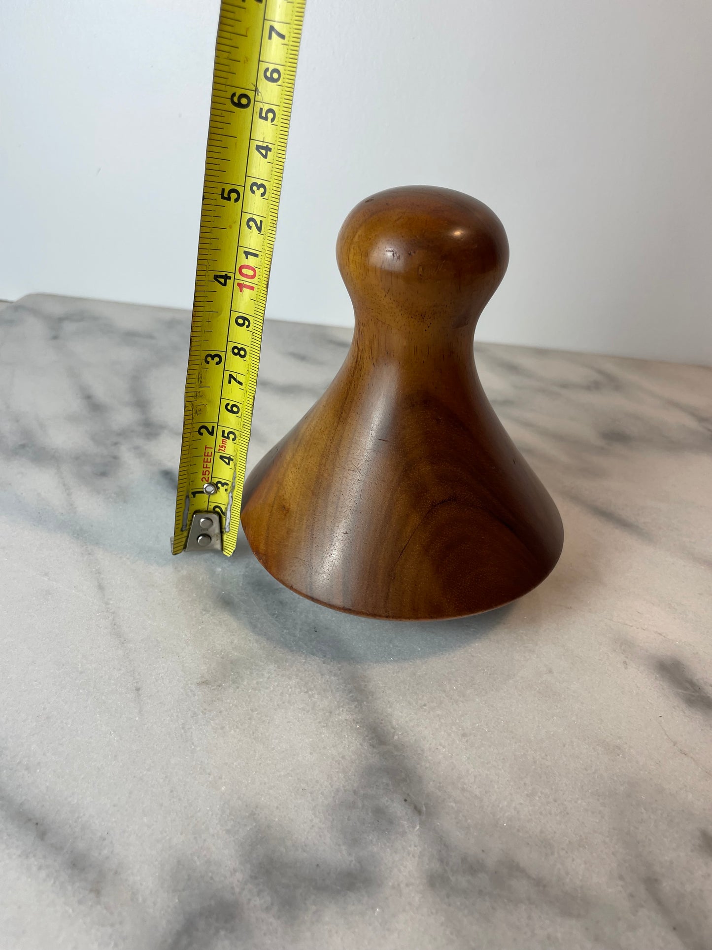 Vintage Hawaiian Koa Wood Poi Pounder by Brantley Center, Honokaa Hawaii