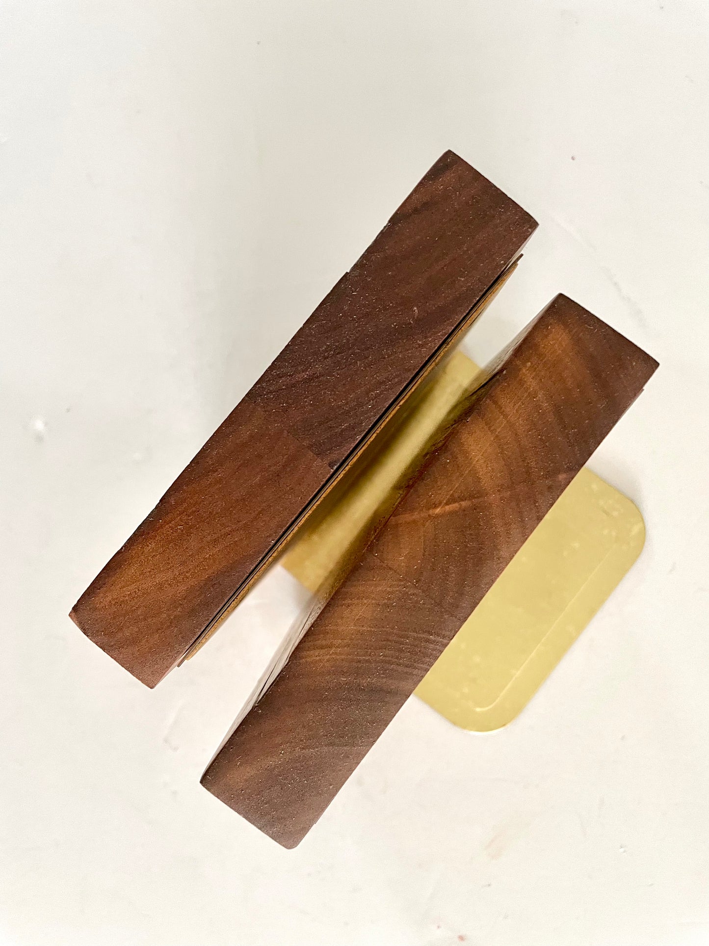 Vintage Mid Century Walnut Bookends by Park Sherman - a Pair