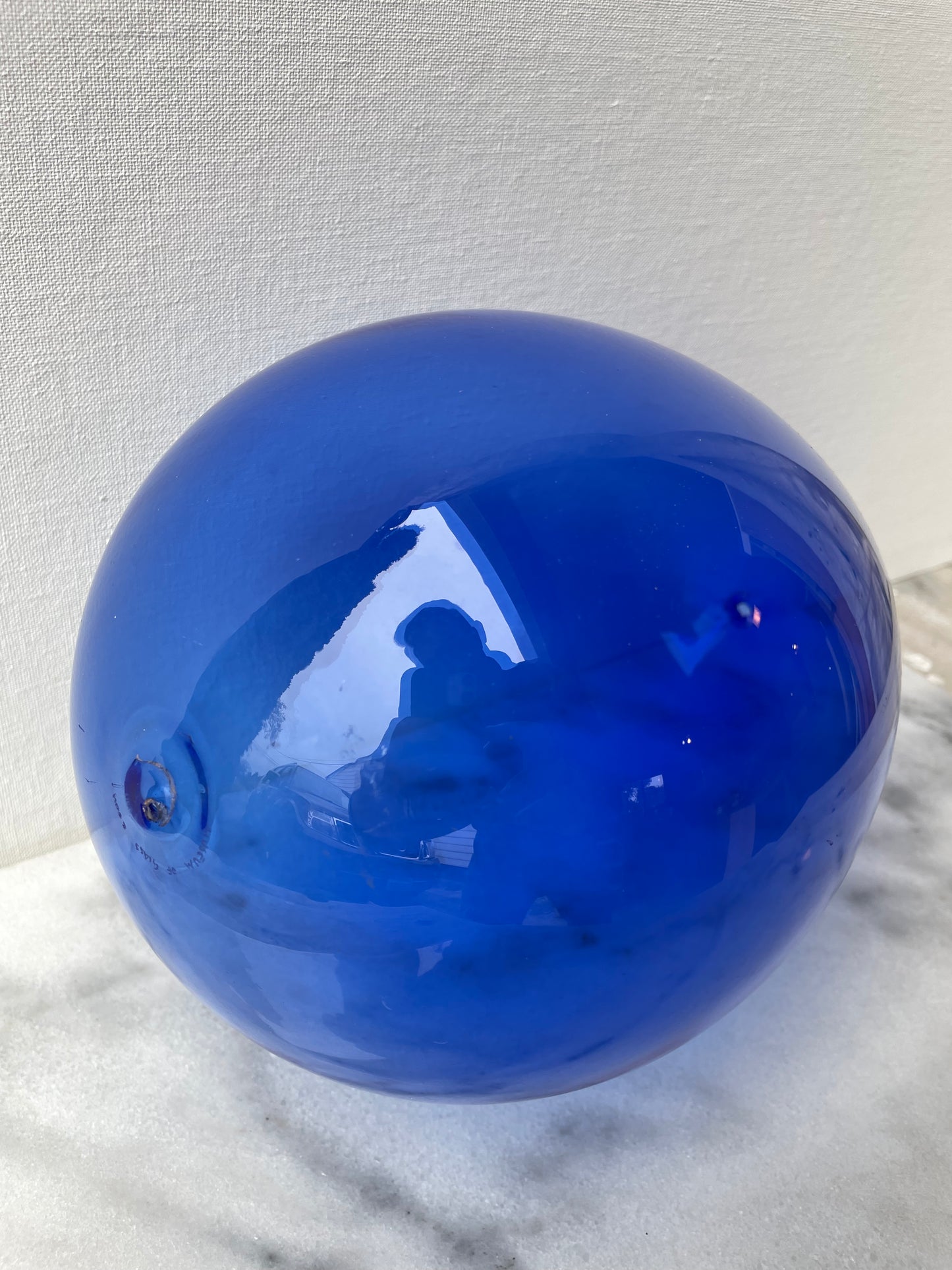 2004 Blue Art Glass Sculpture Balloon Form Signed Museum of Glass
