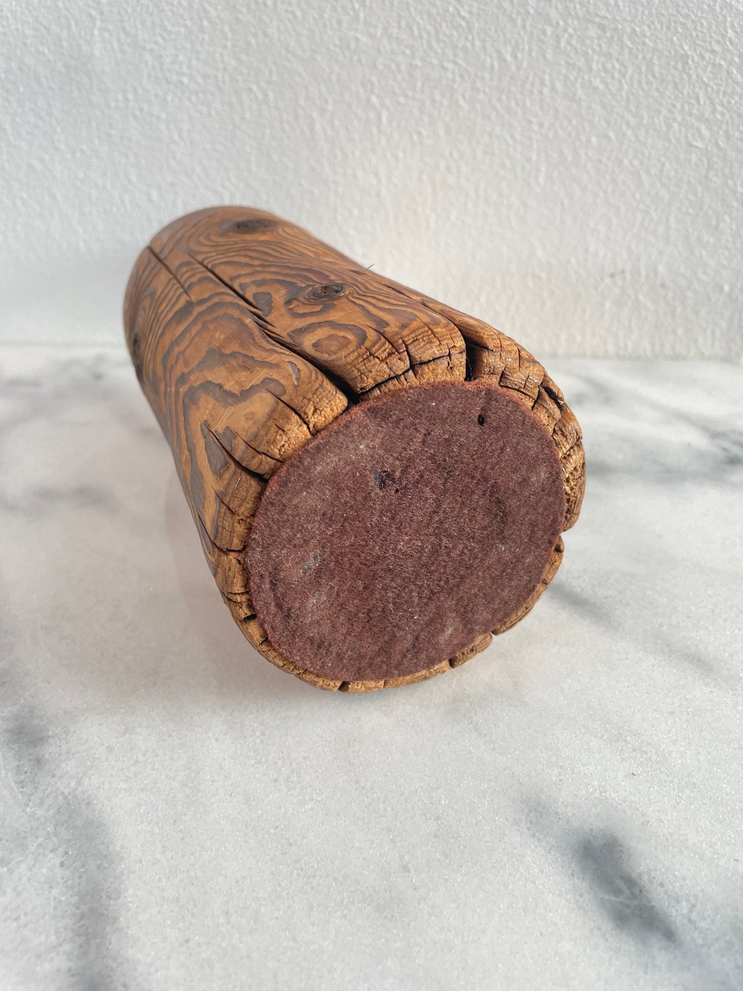 Vintage Robert Cumpston Handmade Wood Rustic Weedpot Bottle Form