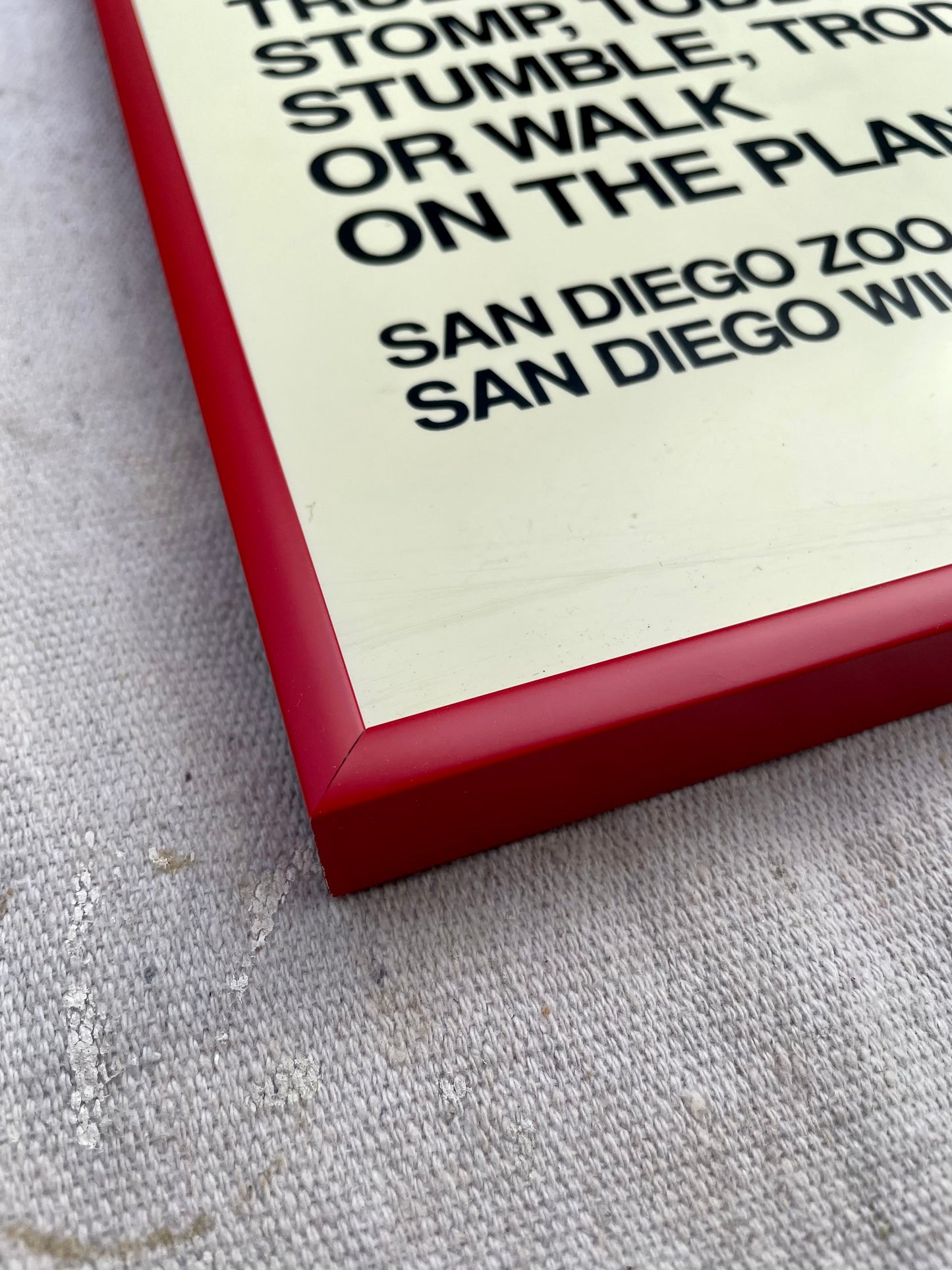 Rare San Diego Zoo Sign - Plant Protection With Graphic Typography
