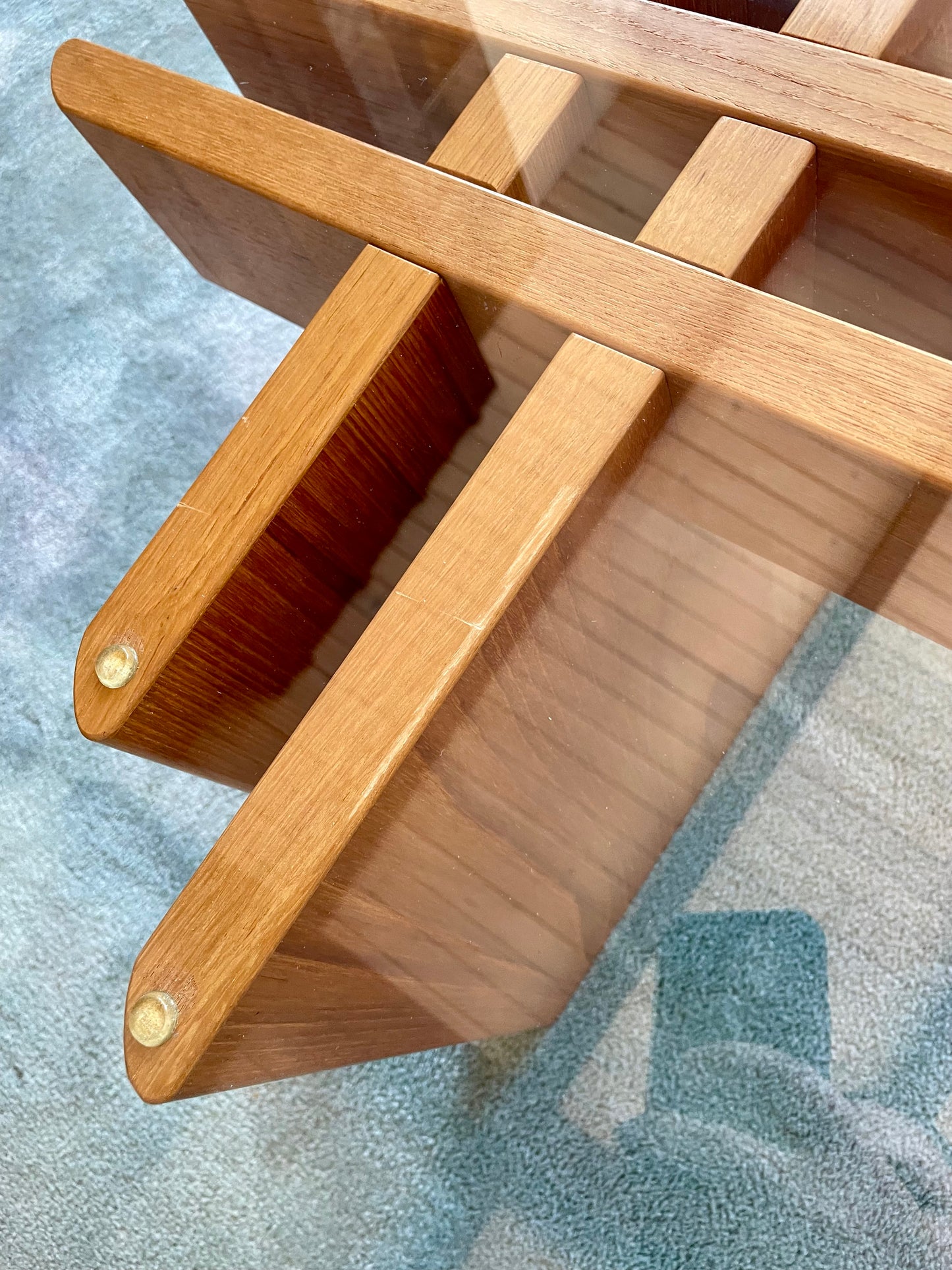 1960s Gustav Gaade Trekanten Danish Teak & Glass Coffee Table