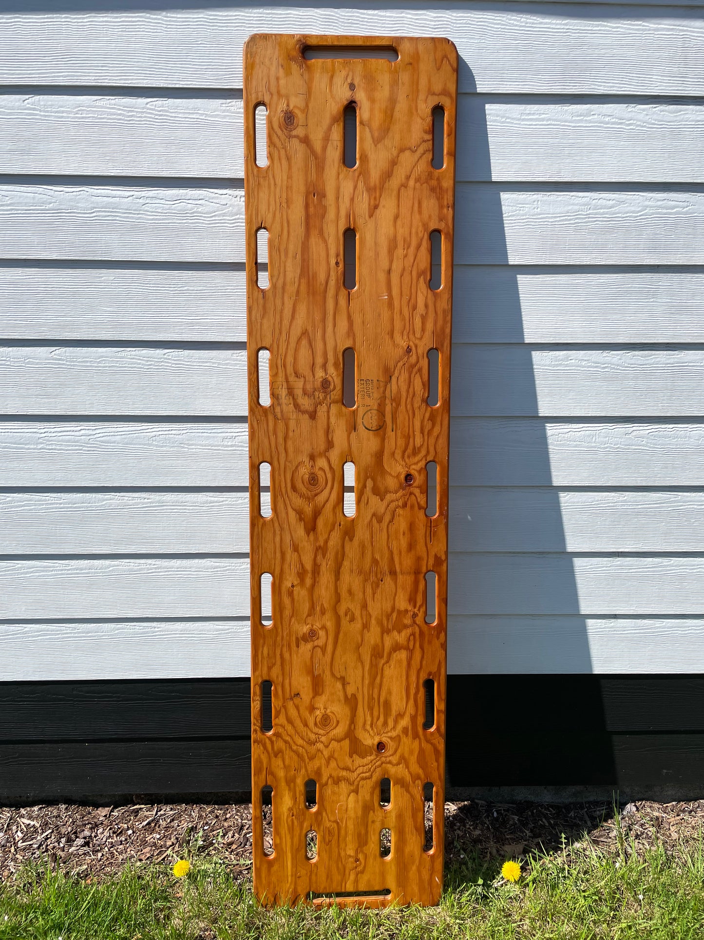 Vintage Industrial Plywood Stretcher Panel