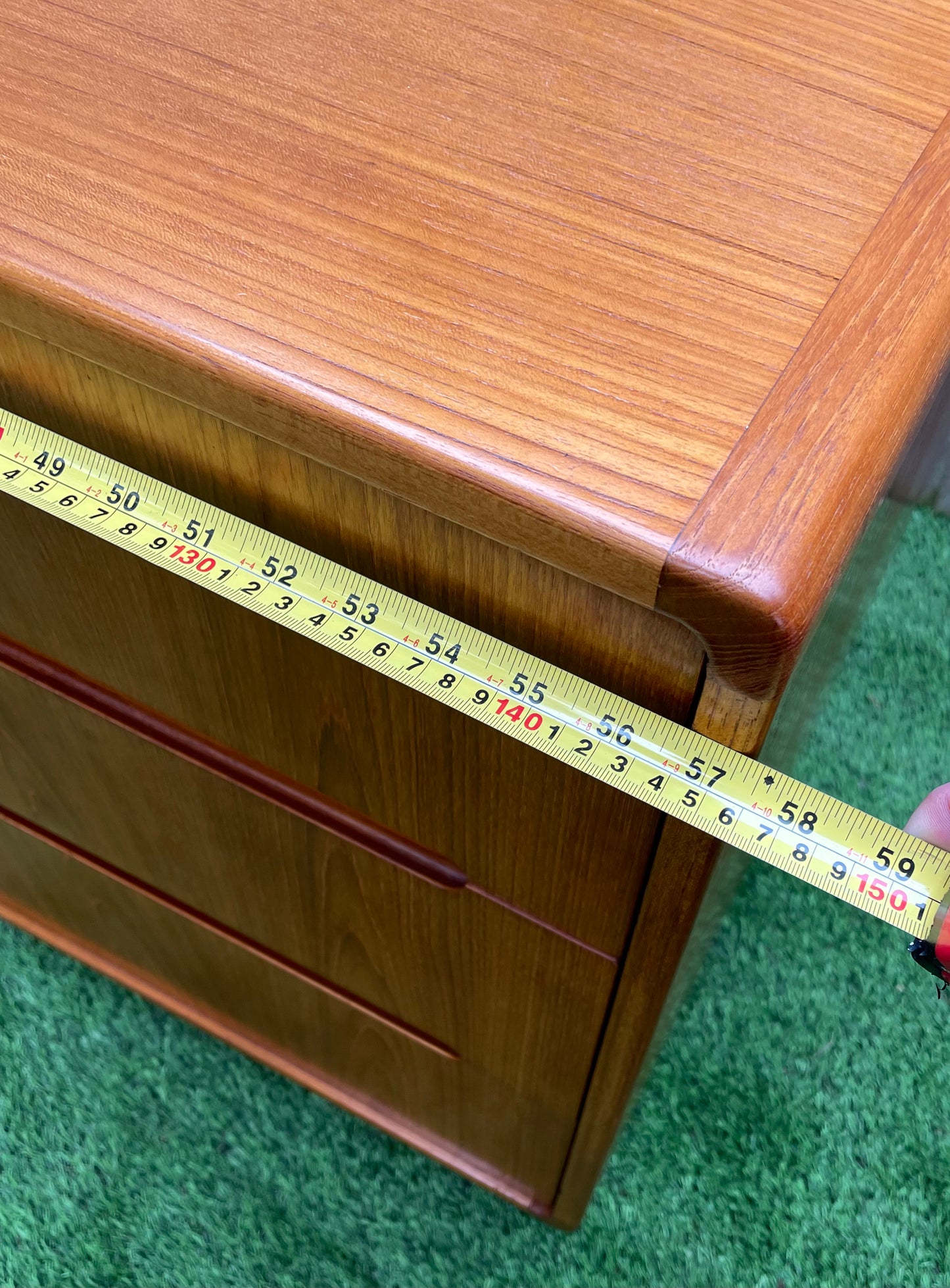Mid 20th Century Danish Modern Teak Six-Drawer Lowboy Dresser