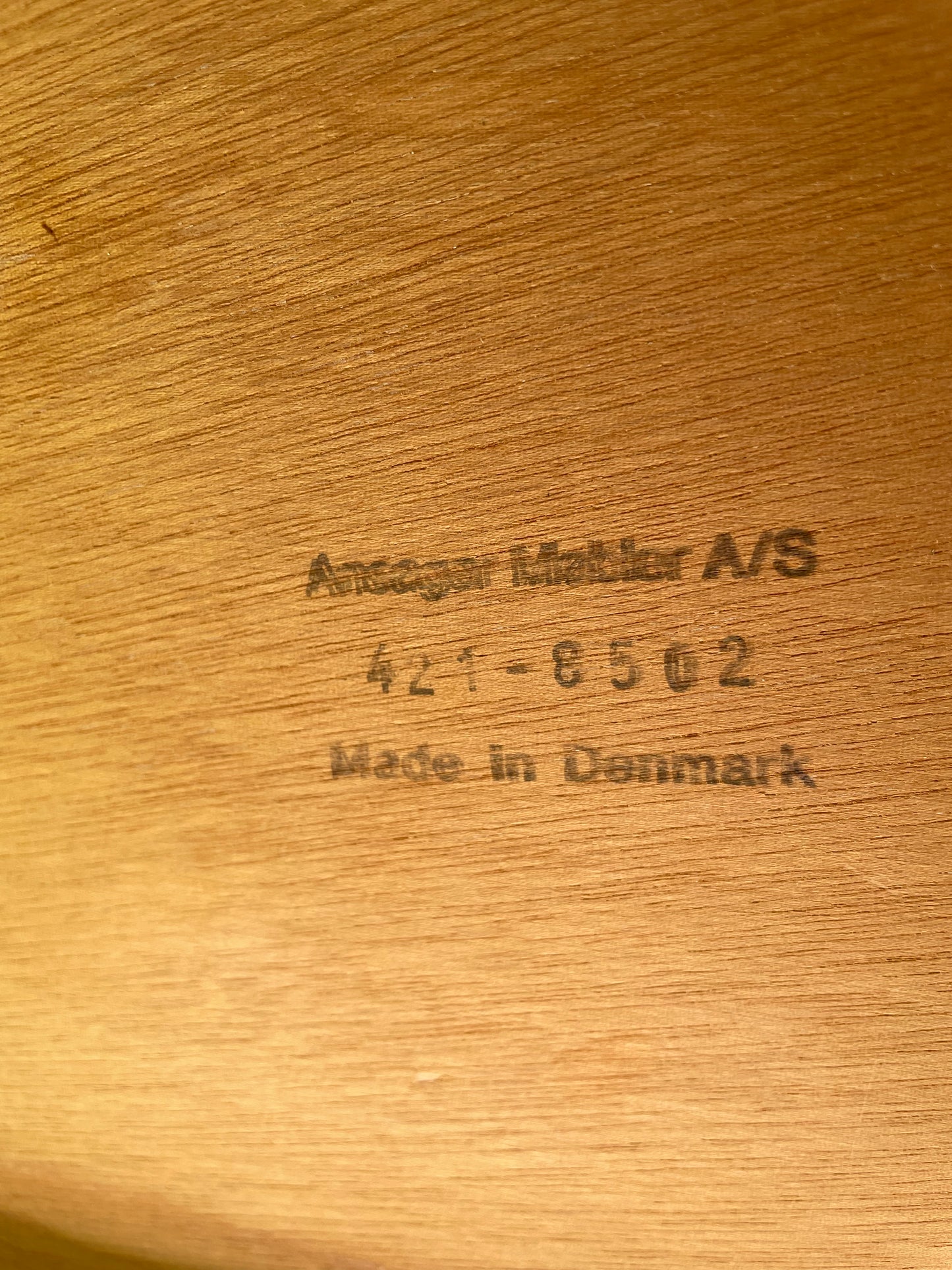 Ansager Mobler Danish Modern Blonde Expandable Pedestal Dining Table