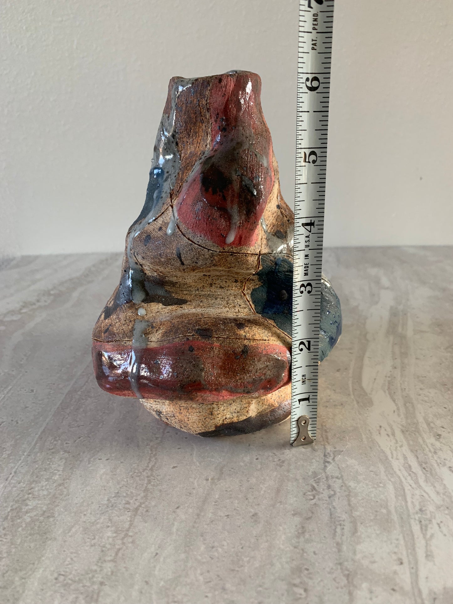 Contemporary Studio Glazed Ceramic Stoneware Abstract Sculpture