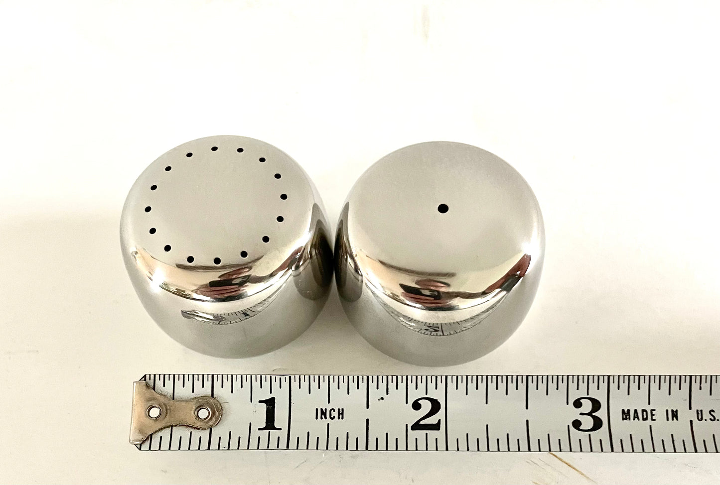 Mid 20th Century Mid-Century Modern Georg Jensen Henning Koppel Pebble Salt Pepper Shakers - a Pair
