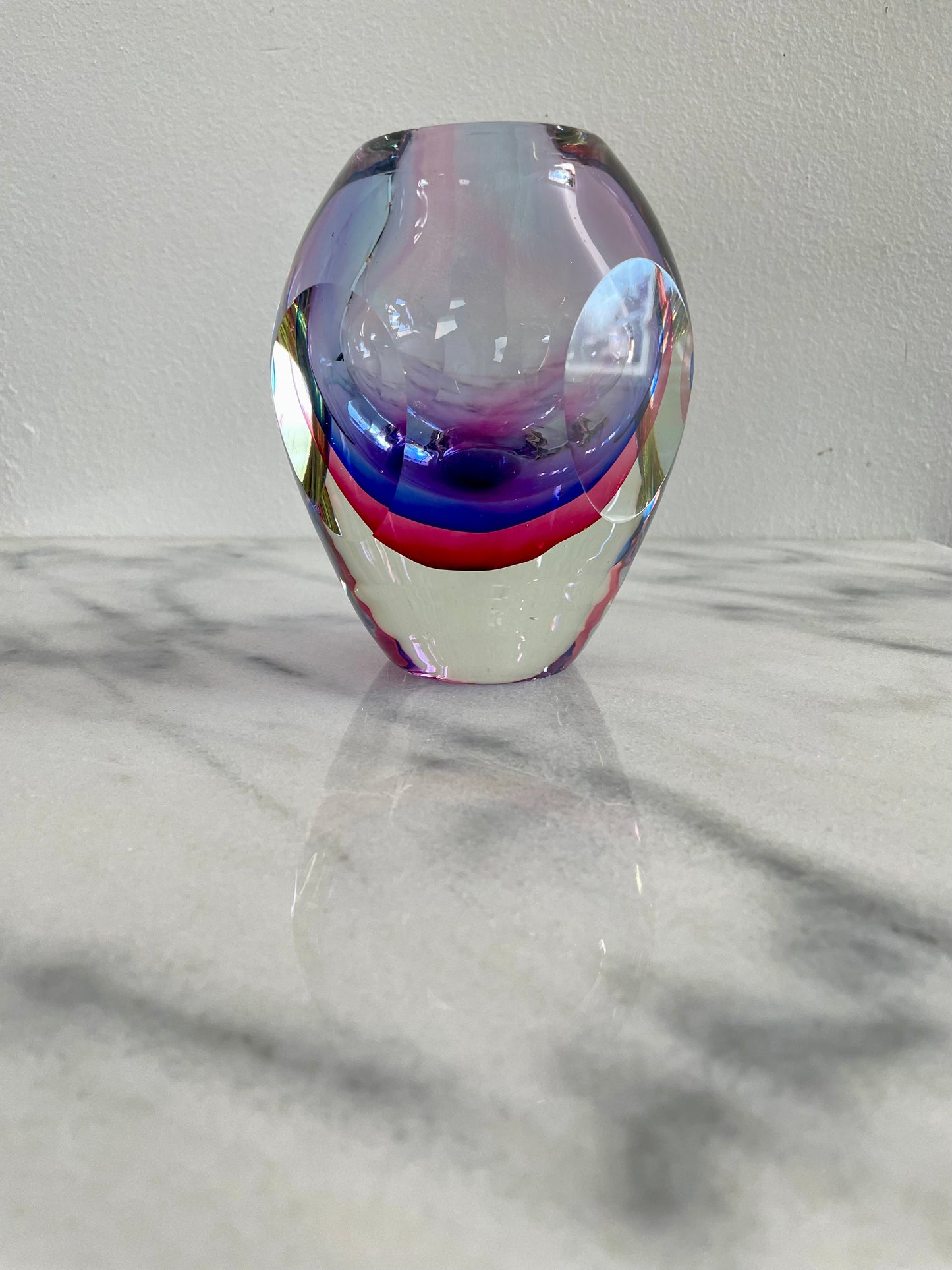 Flavio Poli Seguso Sommerso Murano Vase