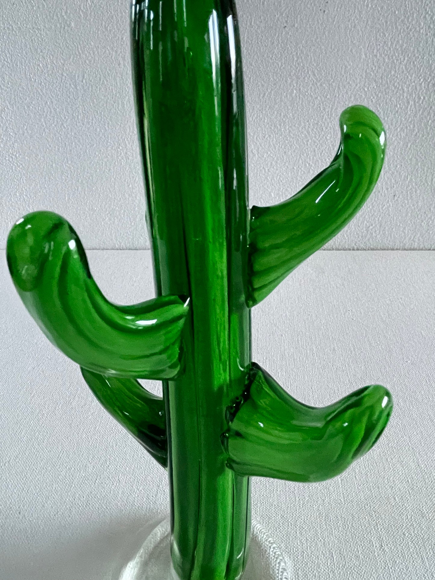 1990s Hand Blown Saguro Cactus Art Sculpture