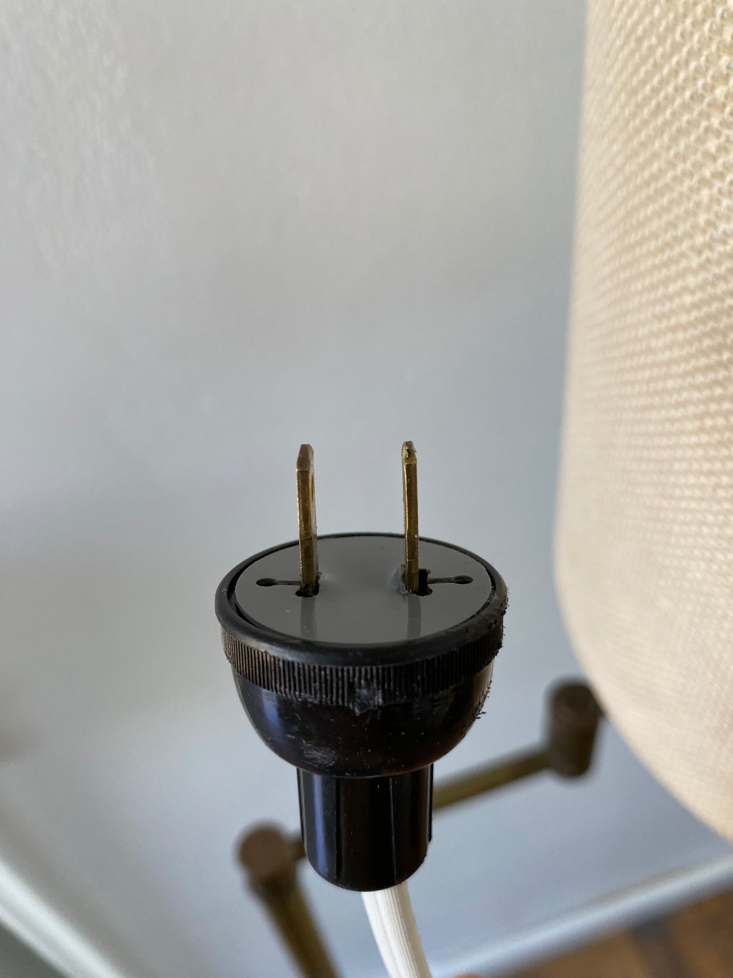 Vintage Brass Swing-Arm Library/Reading Floor Lamp