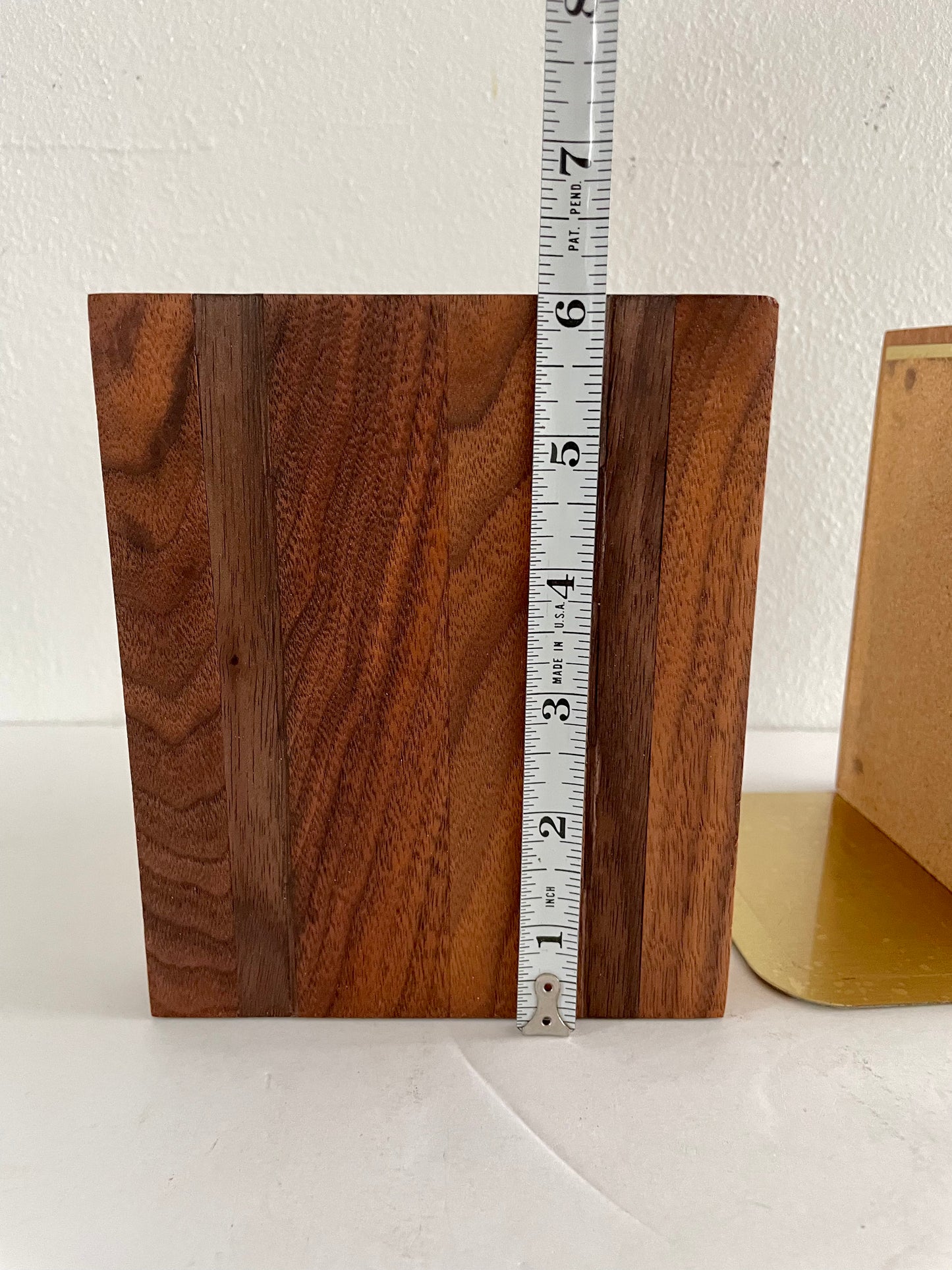 Vintage Mid Century Walnut Bookends by Park Sherman - a Pair