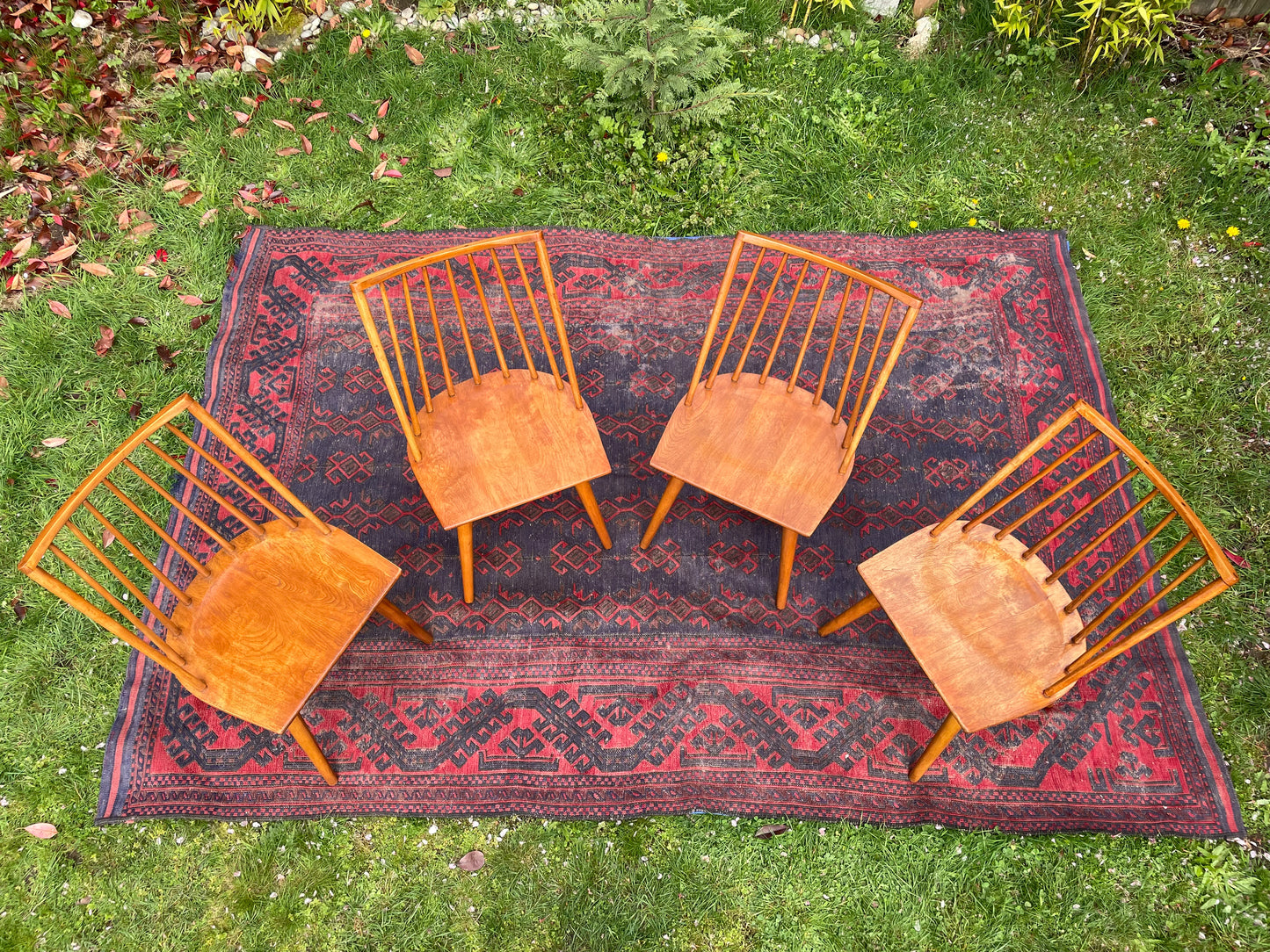 Mid 20th Century Leslie Diamond for Conant Ball Windsor Dining Chairs - Set of 4