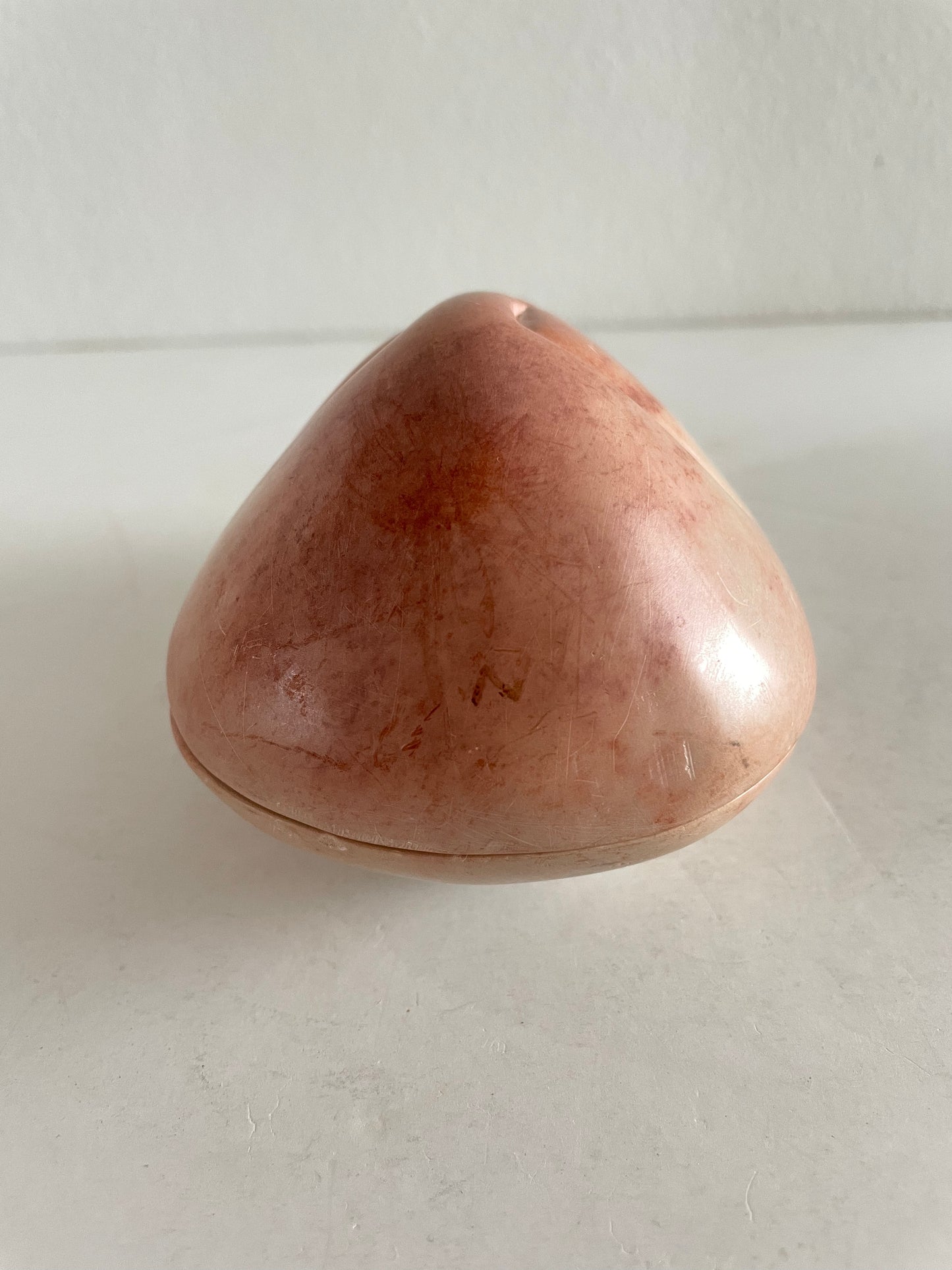 Late 20th Century Hand Carved Soapstone Face Box From Kenya