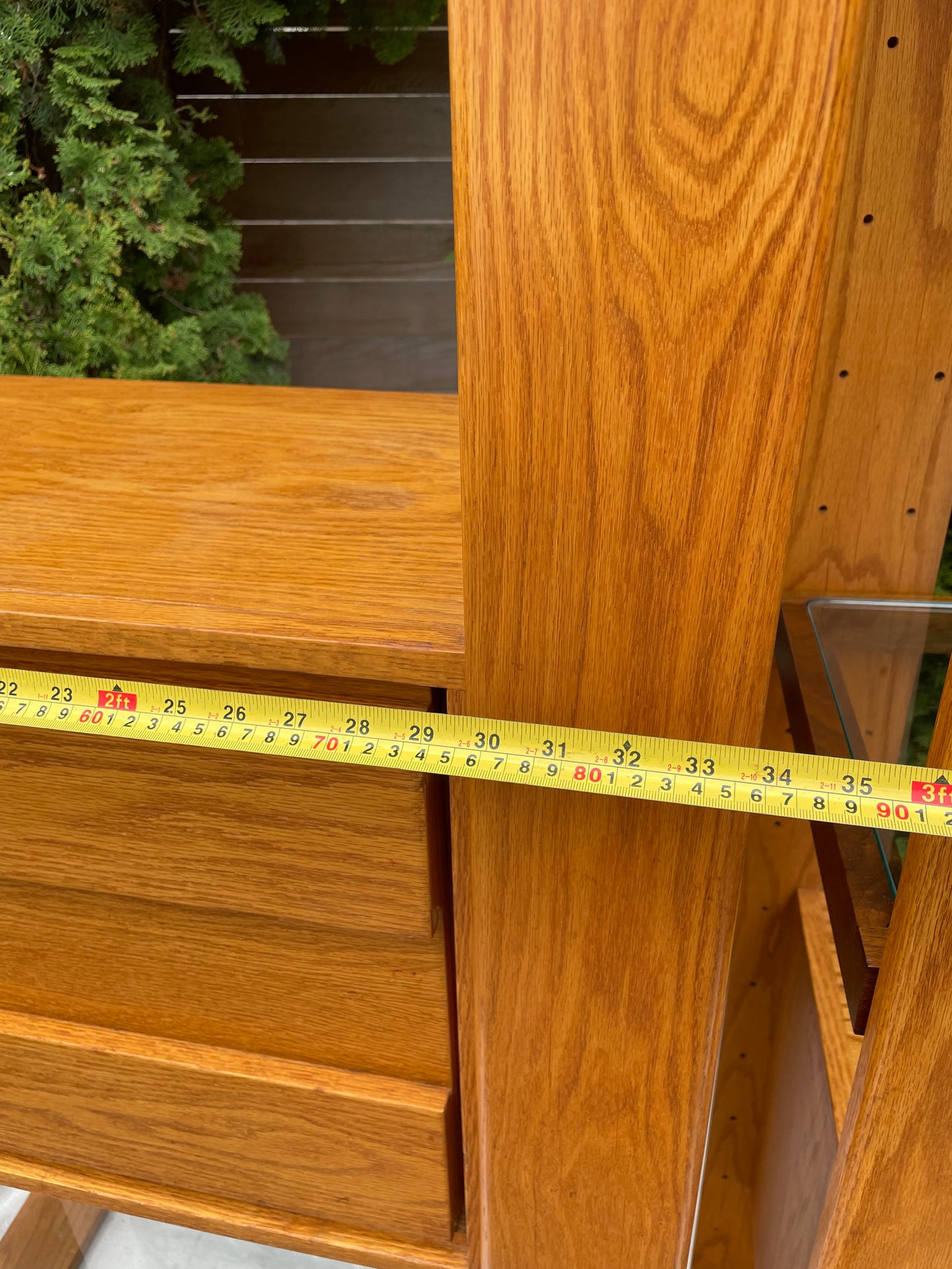 1970s Lou Hodges for California Design Group Oak & Walnut Modular Wall Unit Shelving or Room Divider