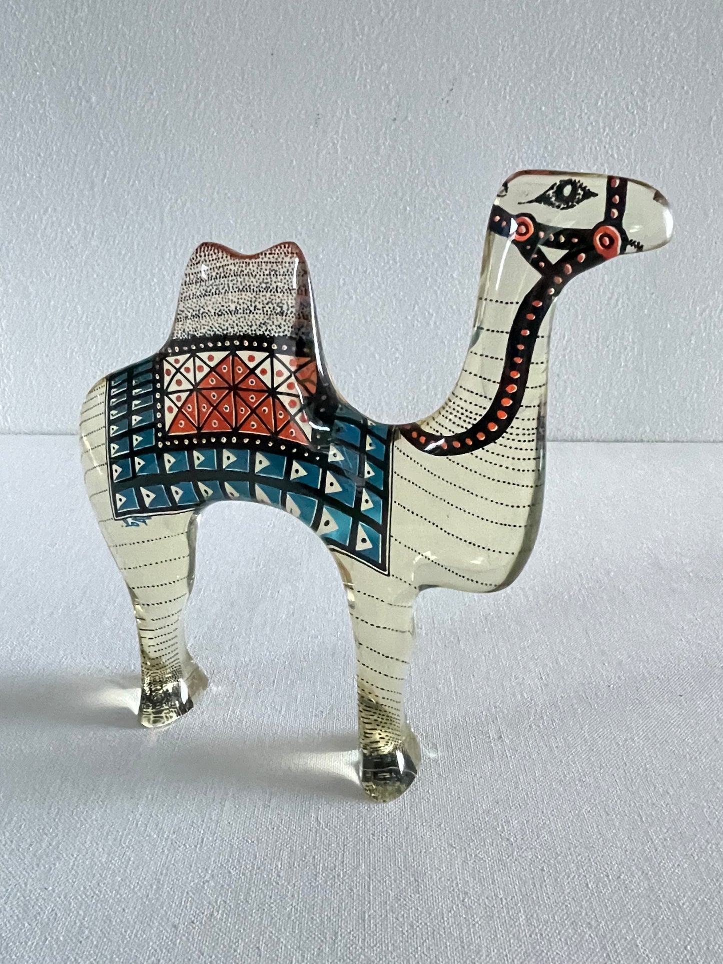 1970s Abraham Palatnik Lucite Camel Sculpture Figurine, Signed