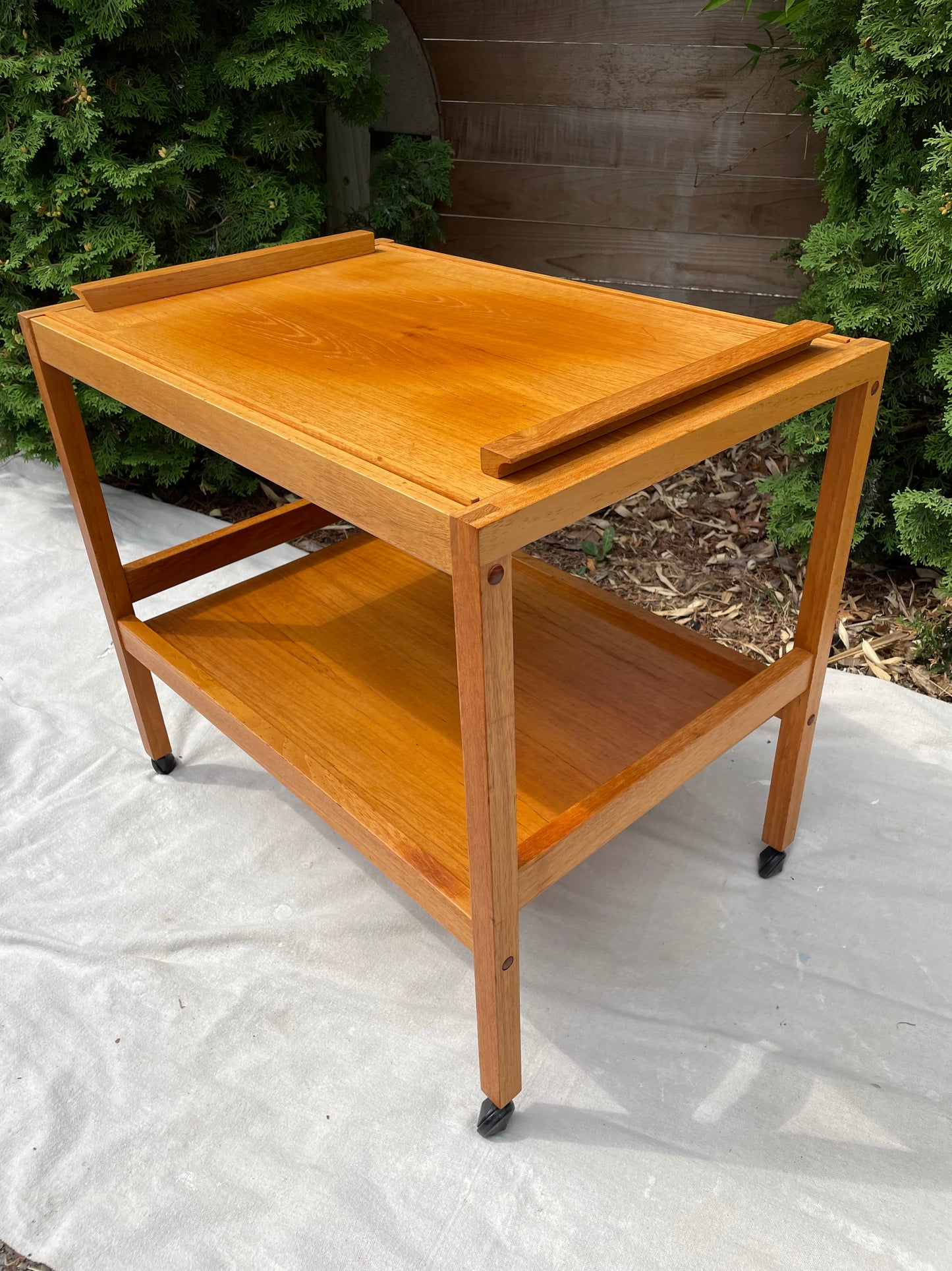 MCM Danish Teak Bar Cart by BL-Mobler