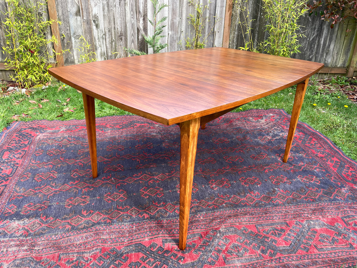 Mid 20th Century Mid Century Broyhill Lenoir House Walnut Expandable Dining Table