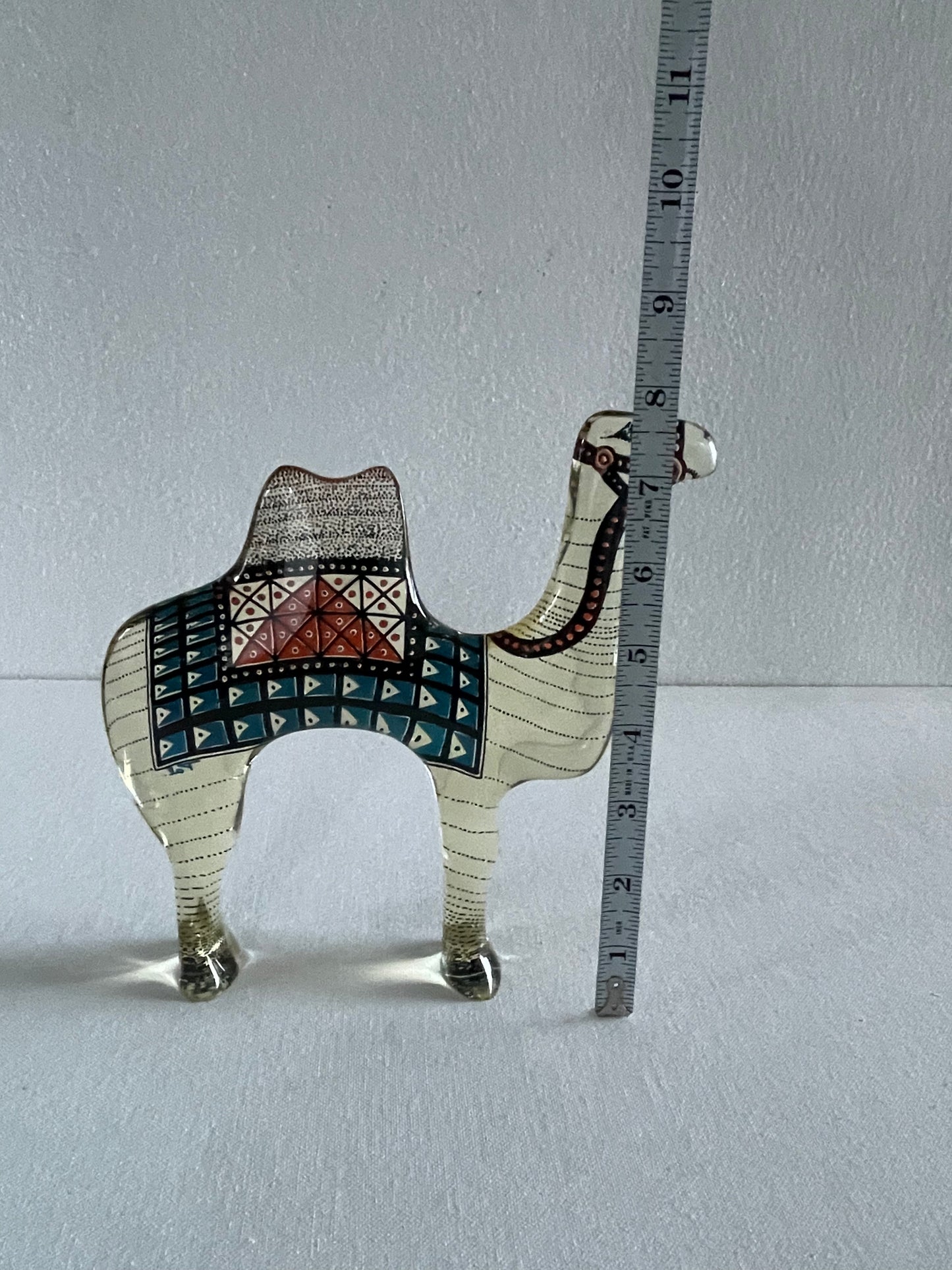 1970s Abraham Palatnik Lucite Camel Sculpture Figurine, Signed