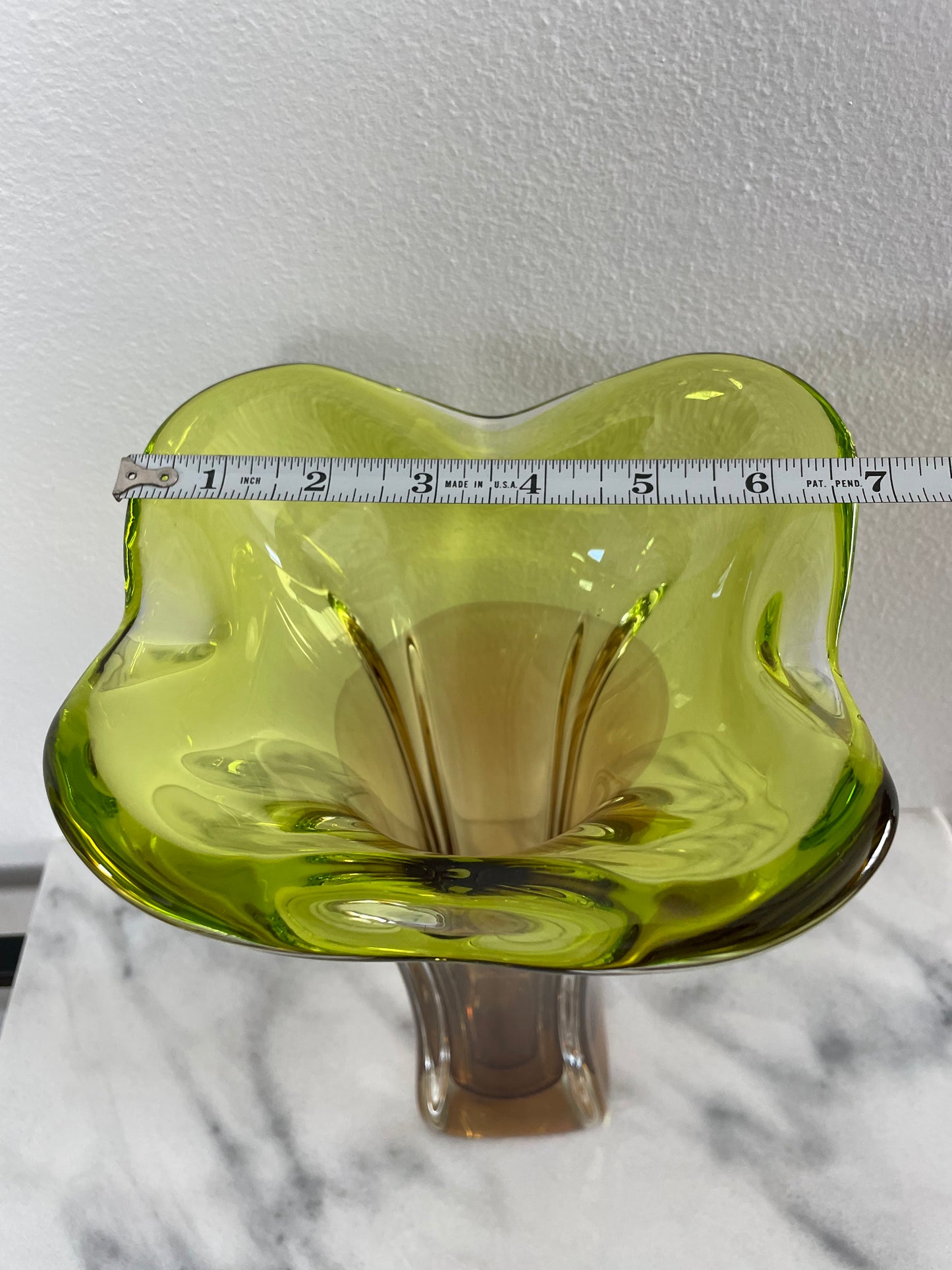 Mid 20th Century Bohemia Glass Czech Republic Art Glass Vase by Josef Hospodka