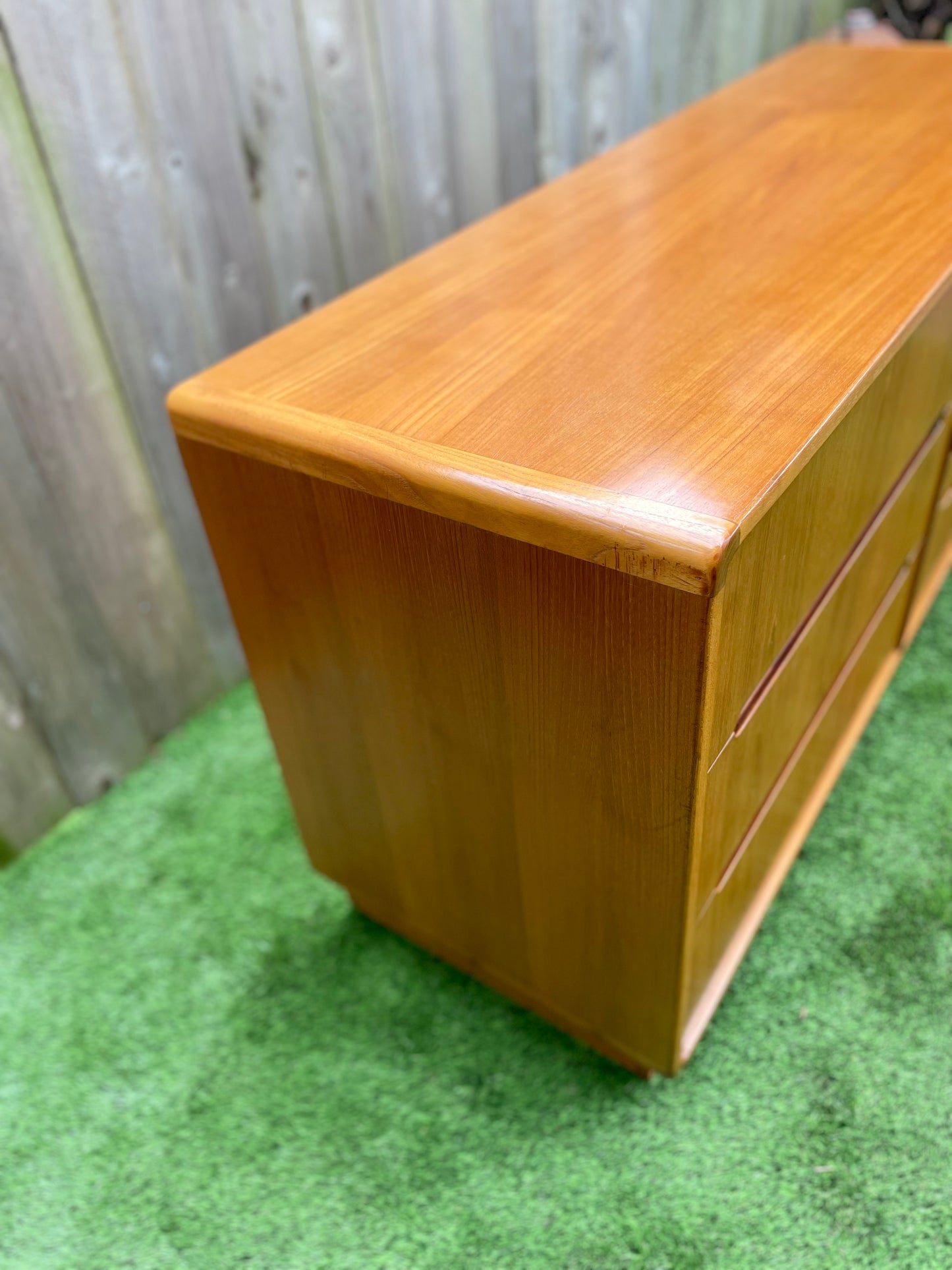 Mid 20th Century Danish Modern Teak Six-Drawer Lowboy Dresser