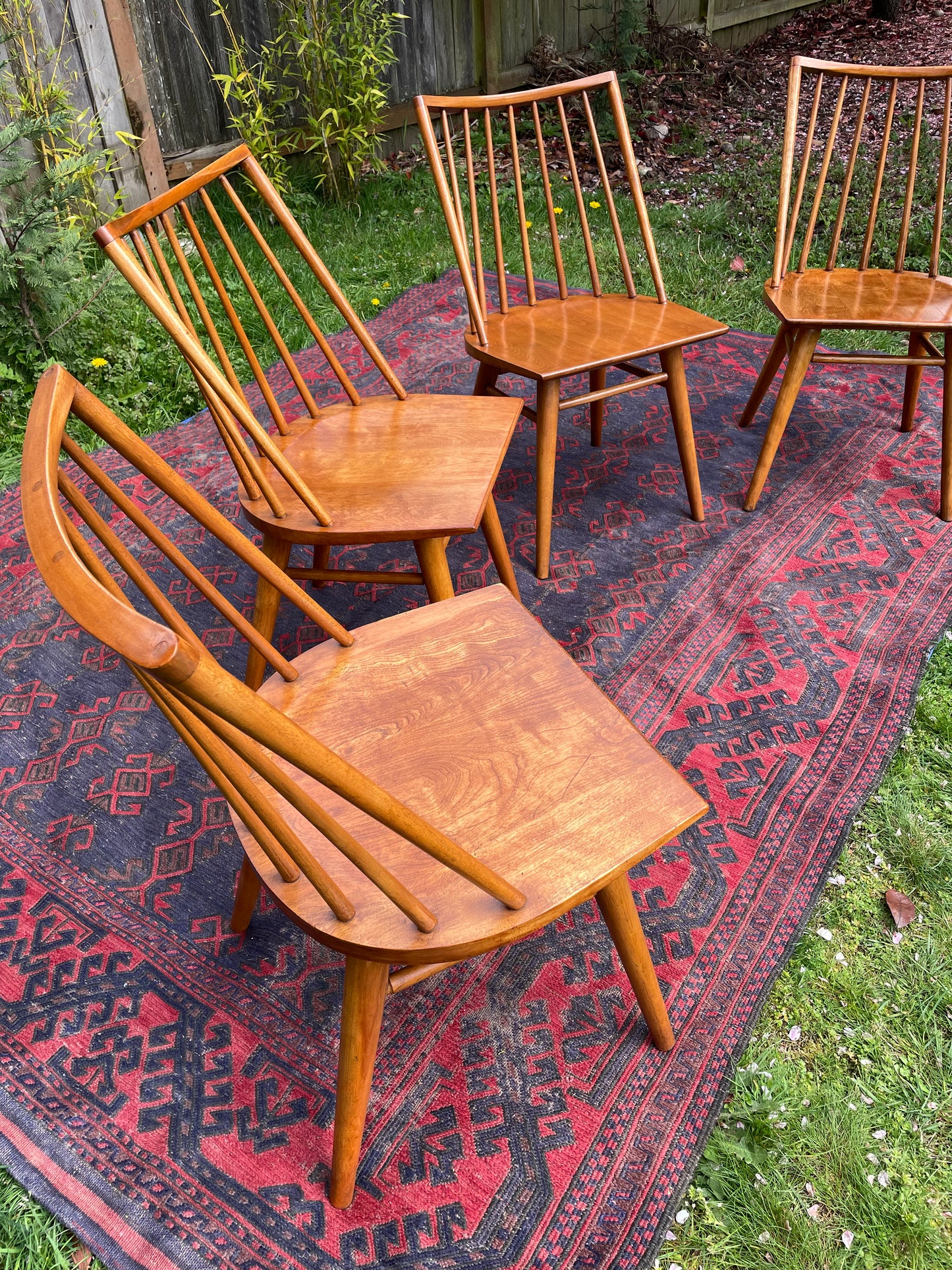 Mid 20th Century Leslie Diamond for Conant Ball Windsor Dining Chairs - Set of 4