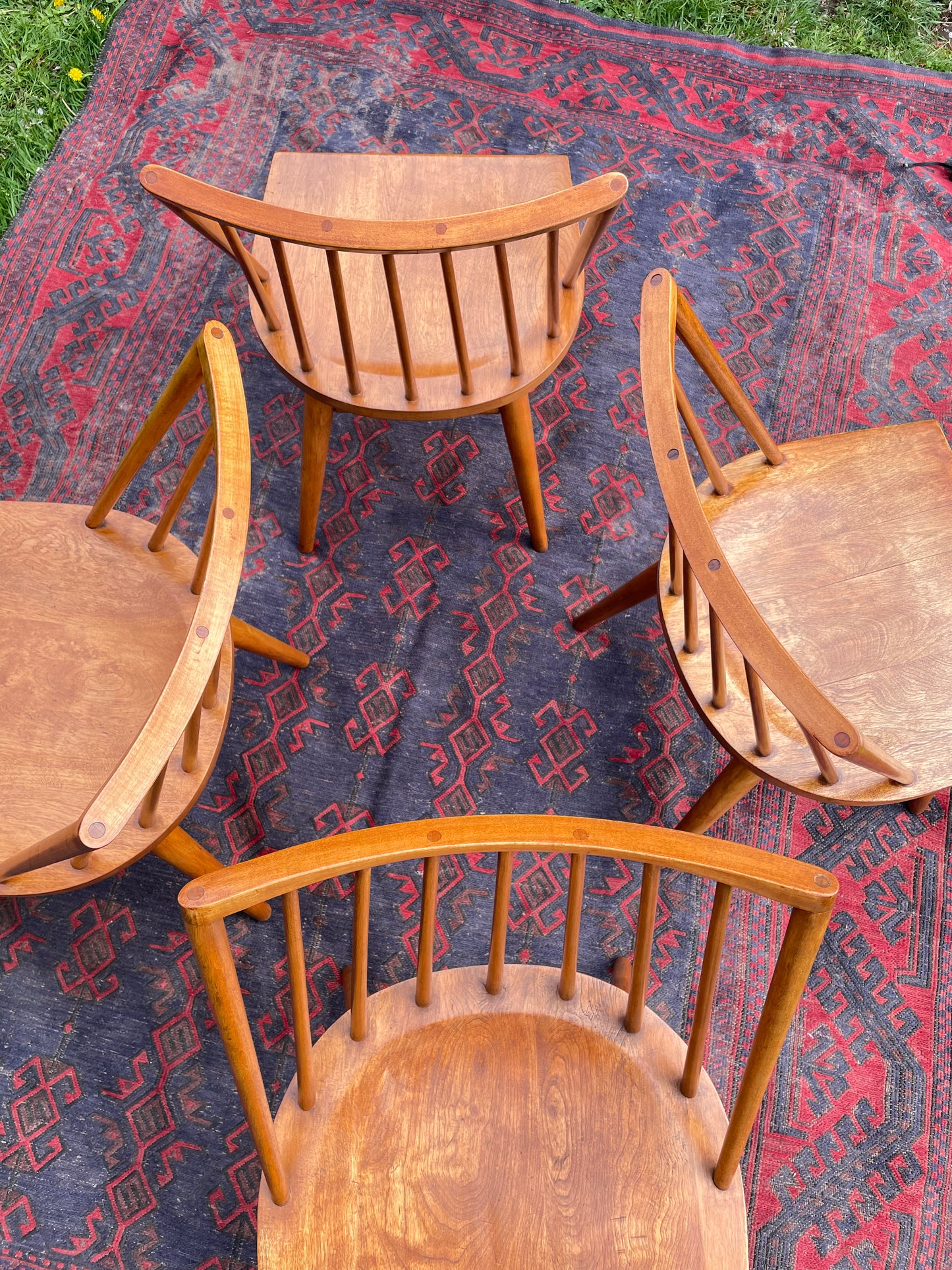 Mid 20th Century Leslie Diamond for Conant Ball Windsor Dining Chairs - Set of 4