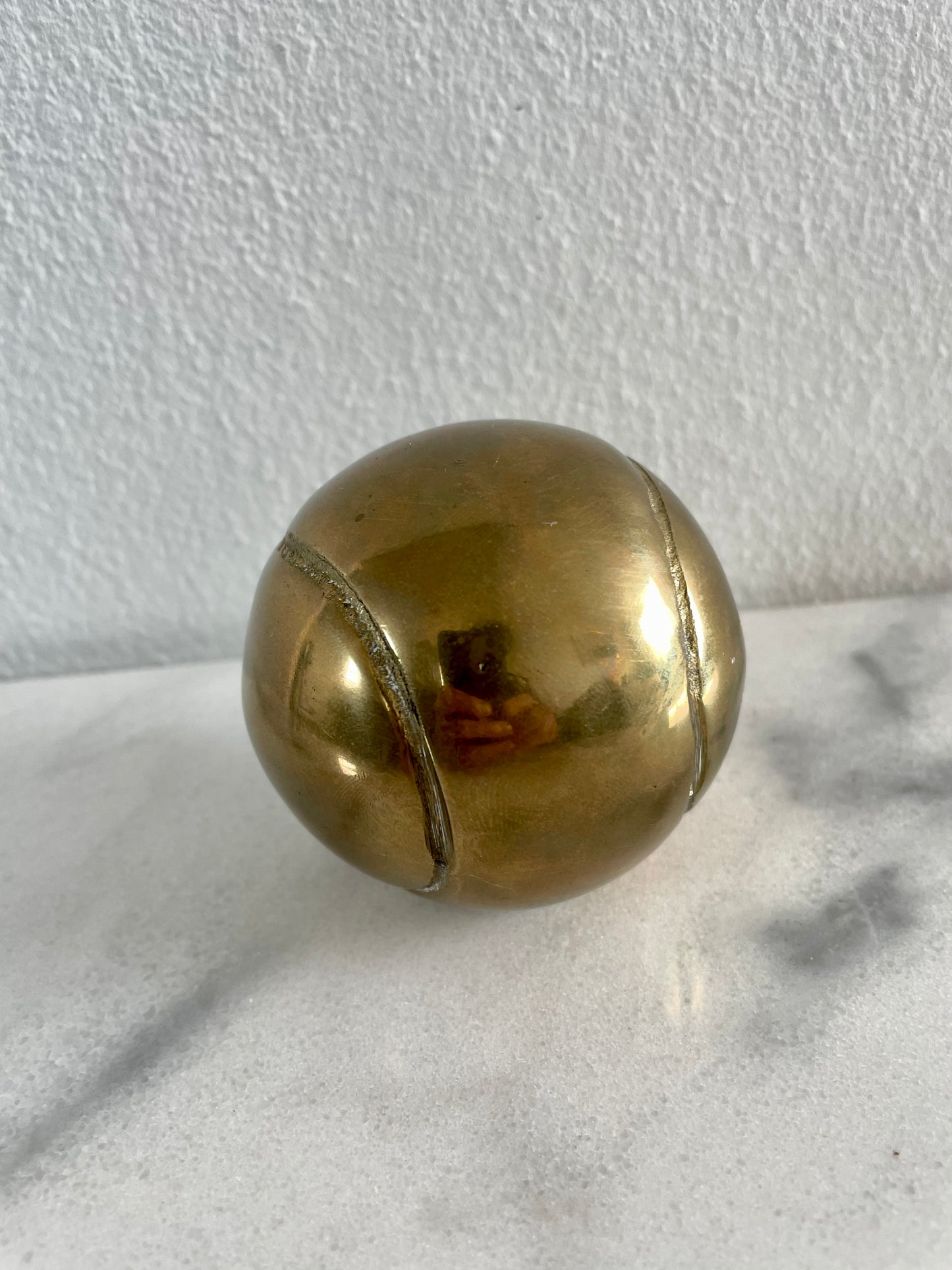 Brass Tennis Ball Decorative Object Paper Weight