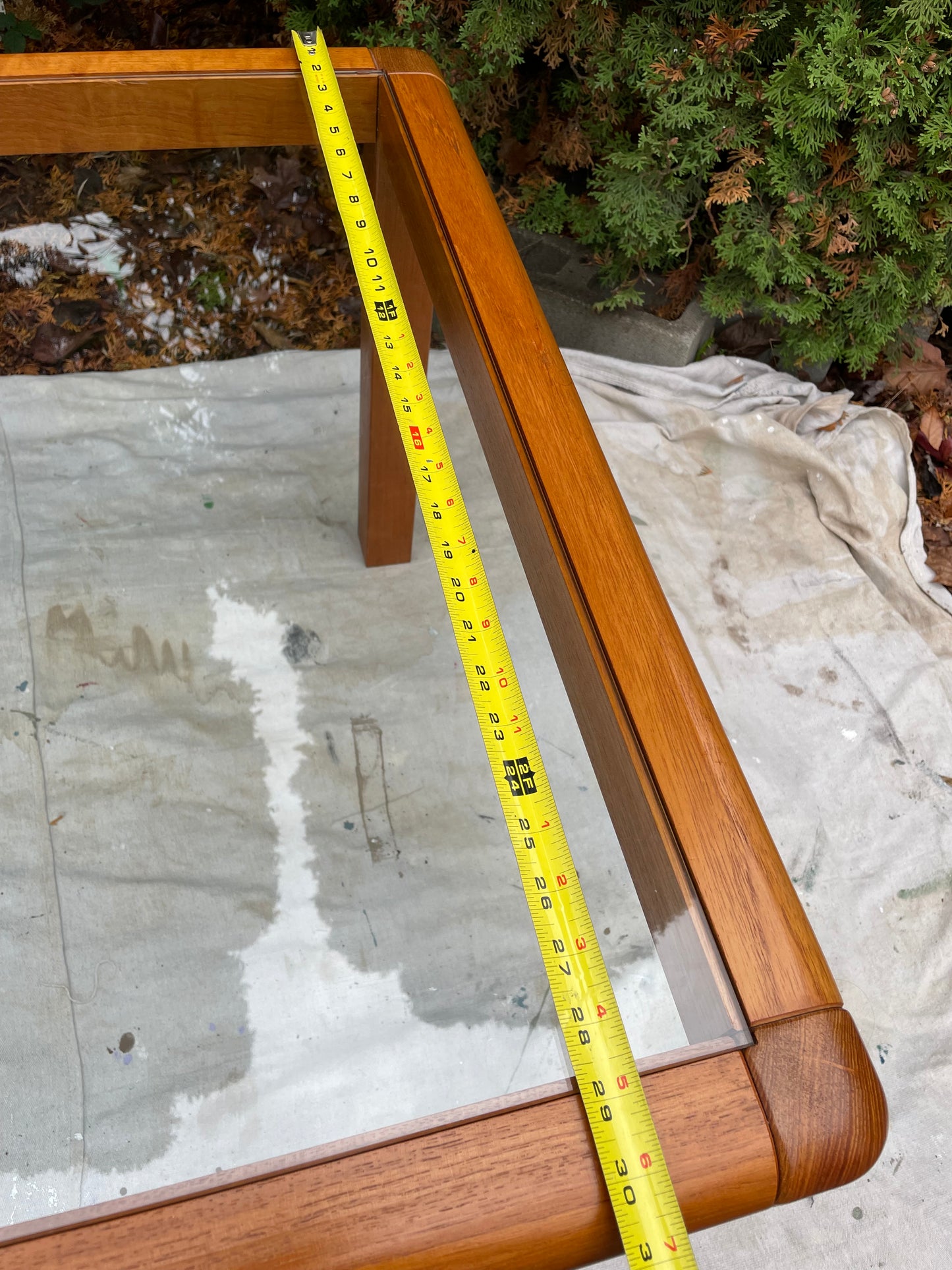 Trioh-Mobler Teak & Glass Side Table Danish Modern, C. 1960s