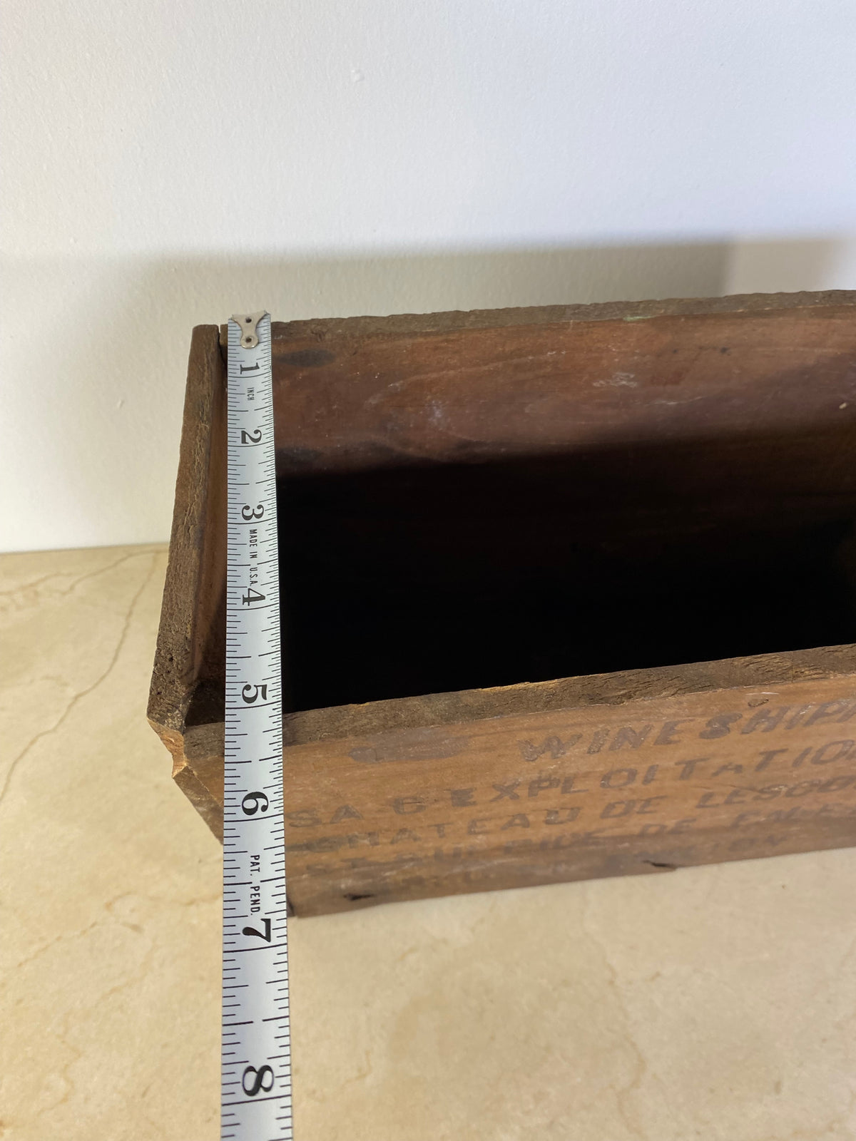 Rustic Vintage French Wine Shipper Crate — Château De Lescours, Saint-Émilion