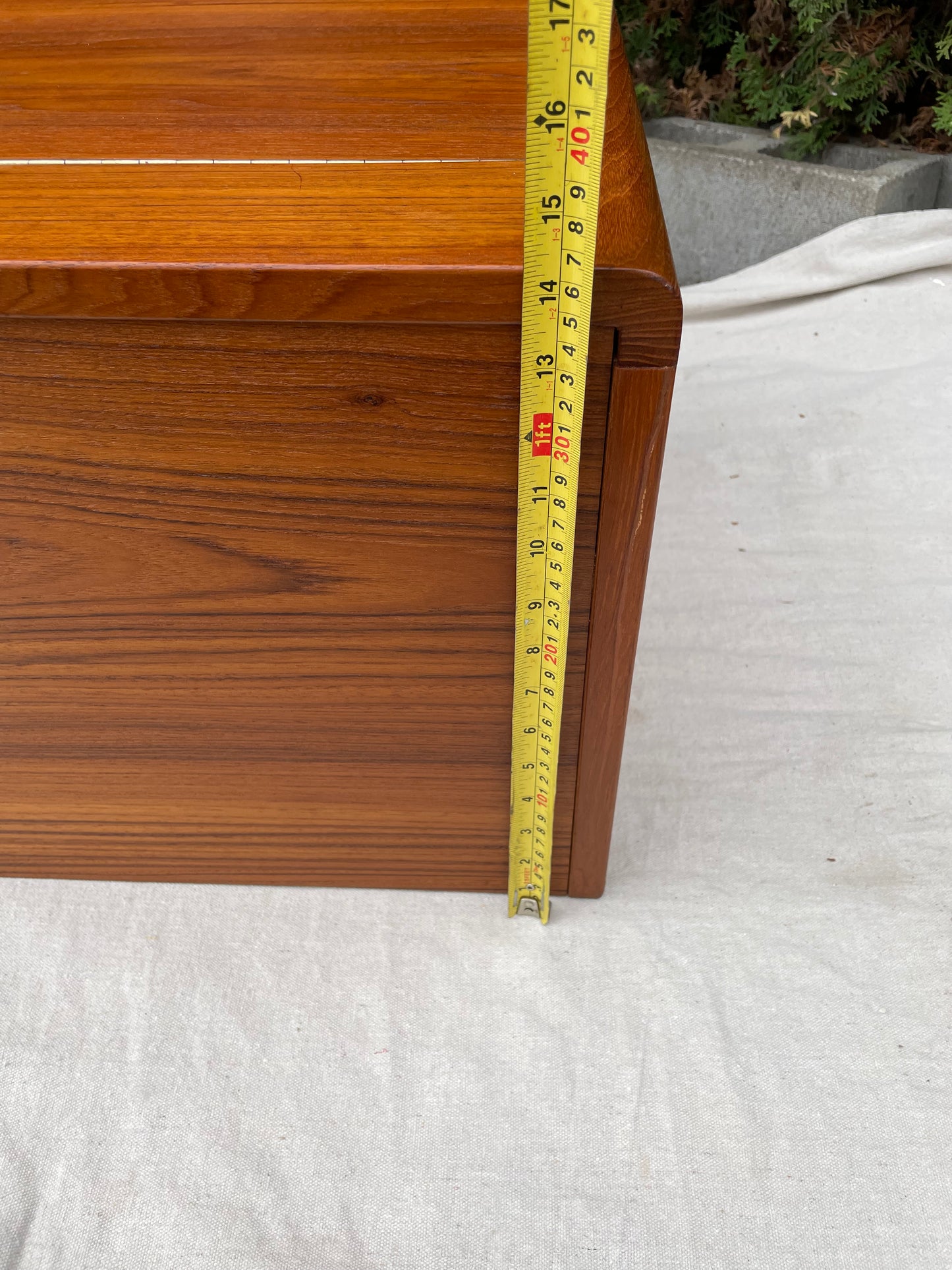 Mid 20th Century Danish Modern Teak Rounded Chest Trunk