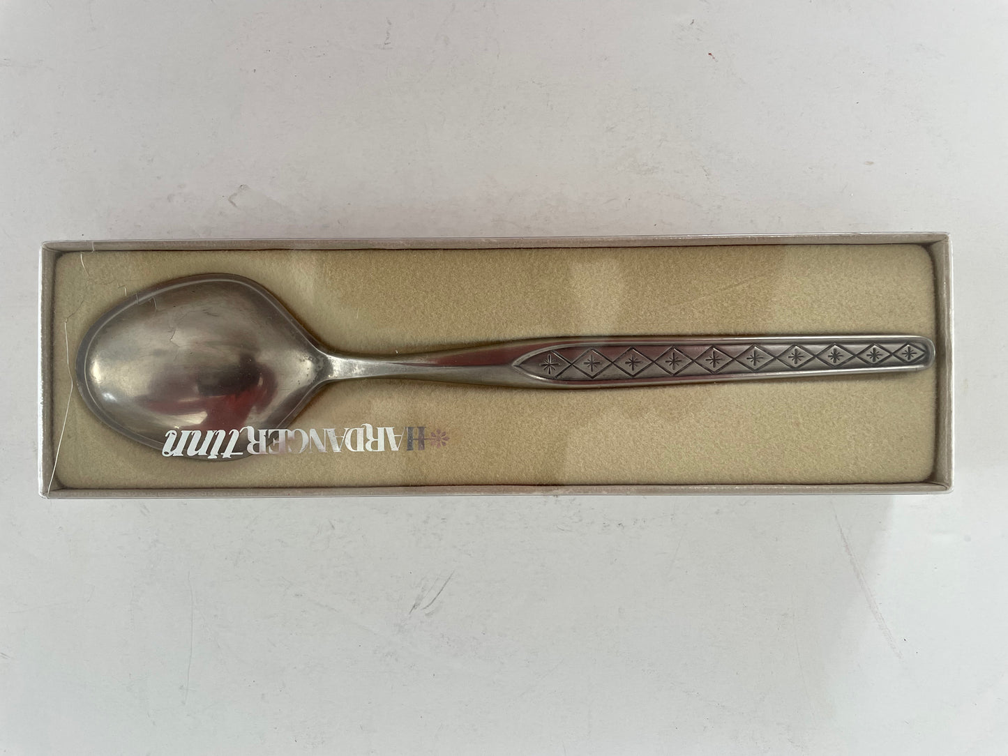 Mid-Century Modern Hardanger, Norway, Pewter Starburst Serving Spoon