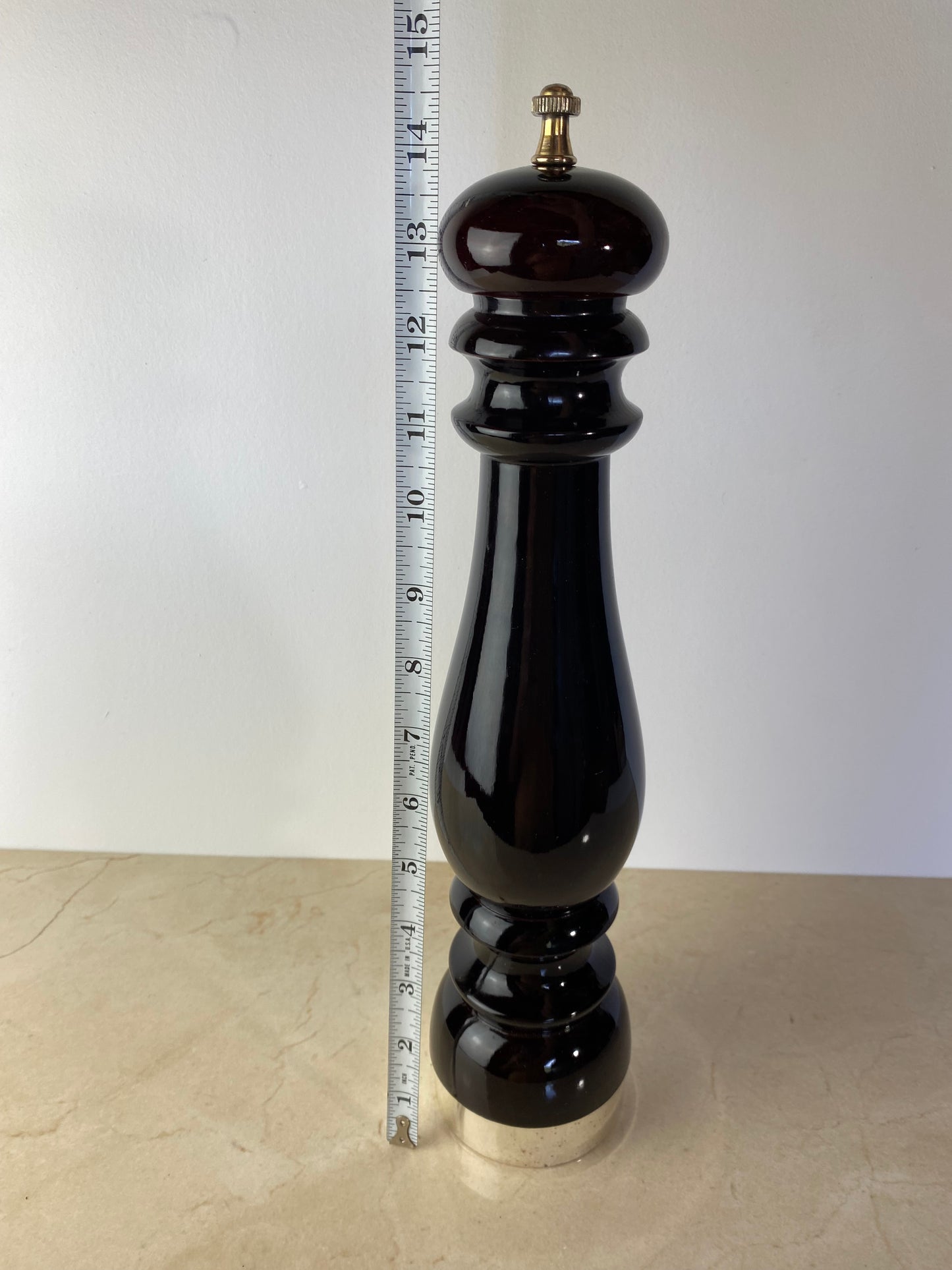Vintage Chiarugi 1952 "Elite" Wood Pepper Mill, Made in Italy — Florence