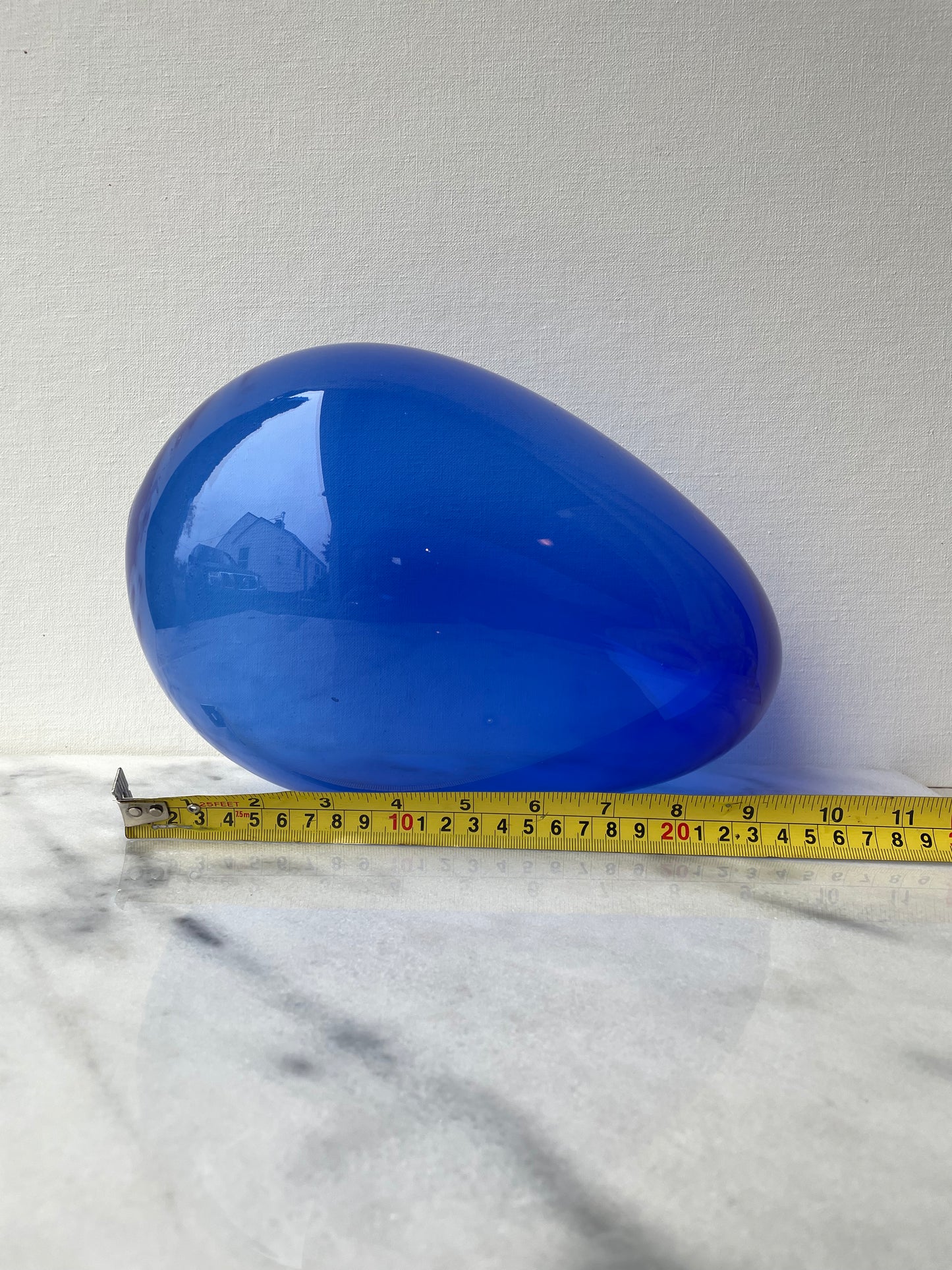 2004 Blue Art Glass Sculpture Balloon Form Signed Museum of Glass