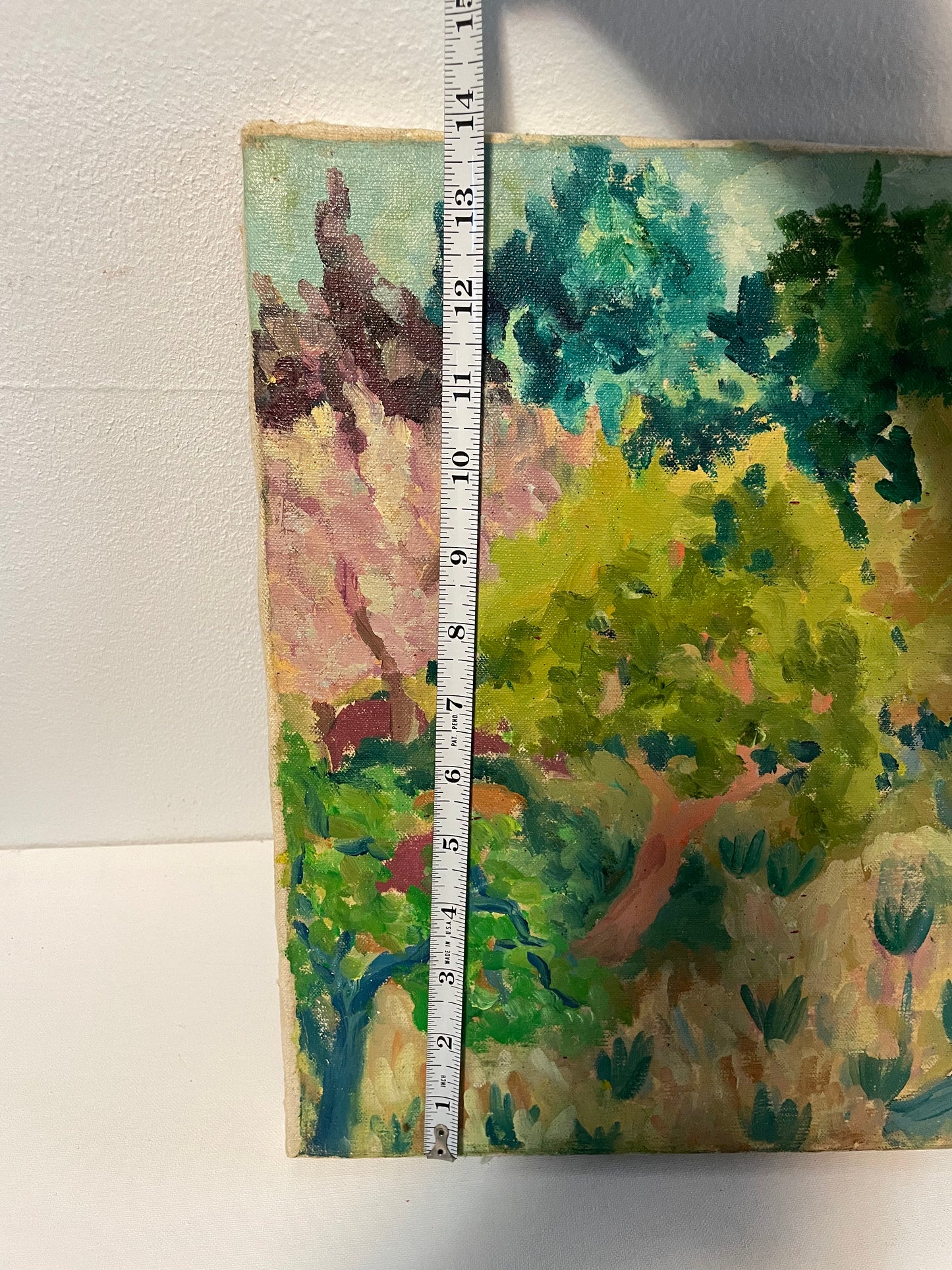 Vintage Impressionist Landscape Painting on Canvas