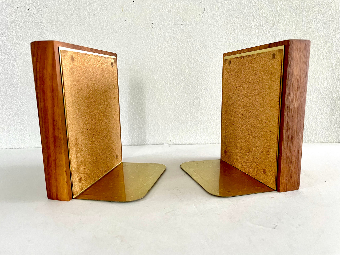 Vintage Mid Century Walnut Bookends by Park Sherman - a Pair