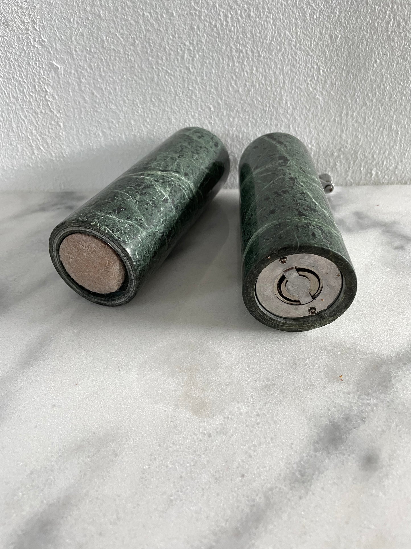 Green Marble Salt Shaker & Pepper Mill