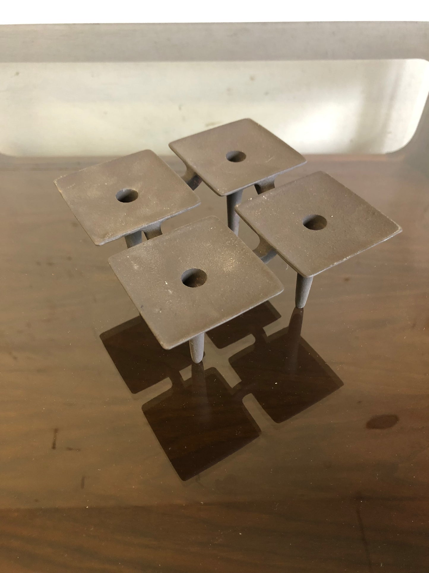Mid 20th Century Jens Quistgaard Dansk Danish Brutalist Wrought Iron Tapered Candle Holder