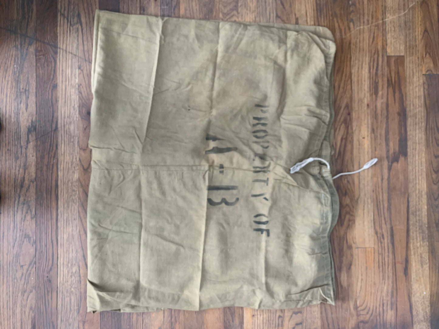 Vintage Military Stenciled Cloth Cover