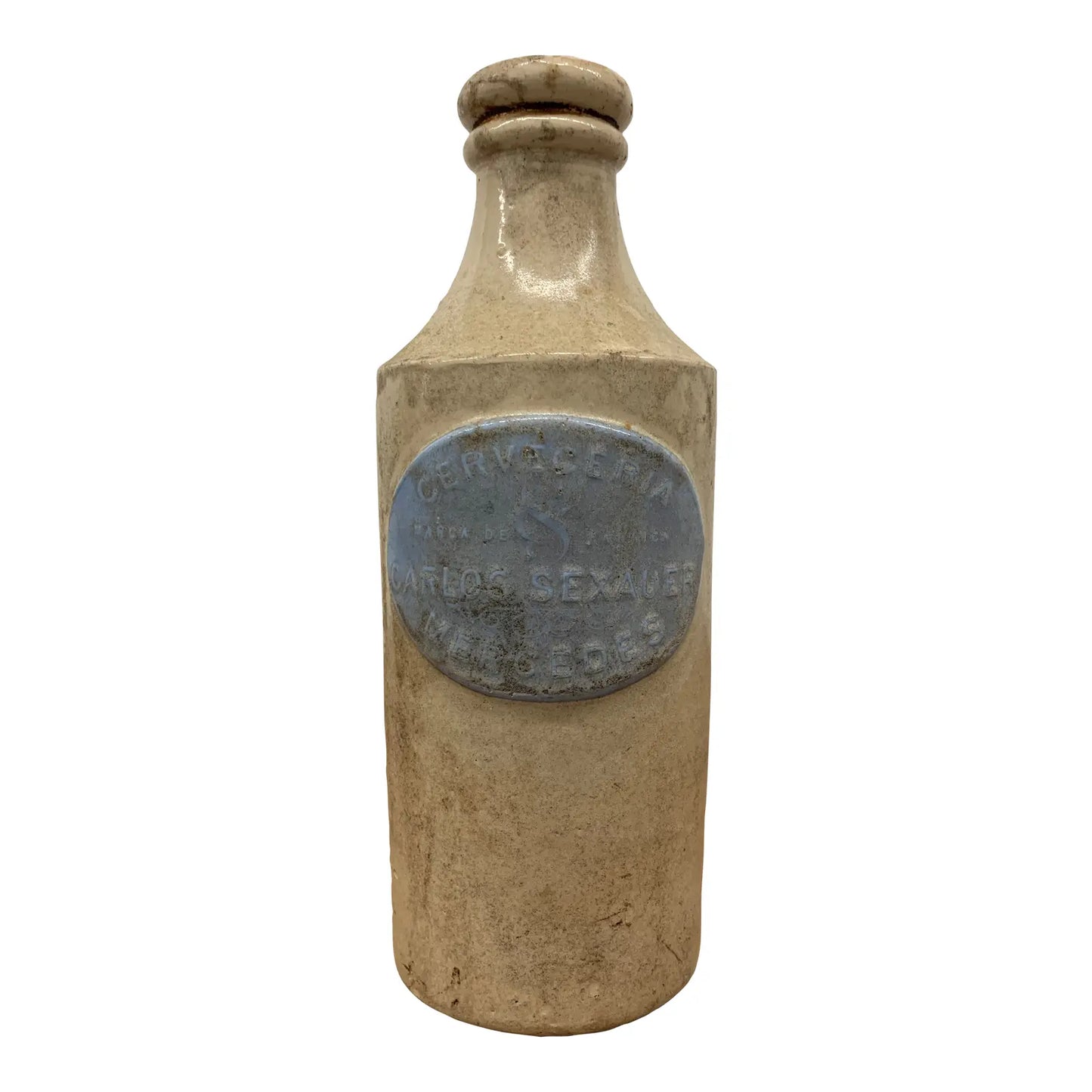 Antique Ceramic Beer Bottle From Argentina