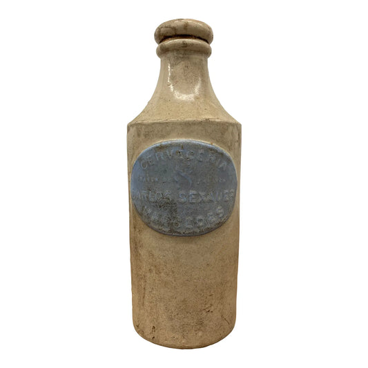 Antique Ceramic Beer Bottle From Argentina