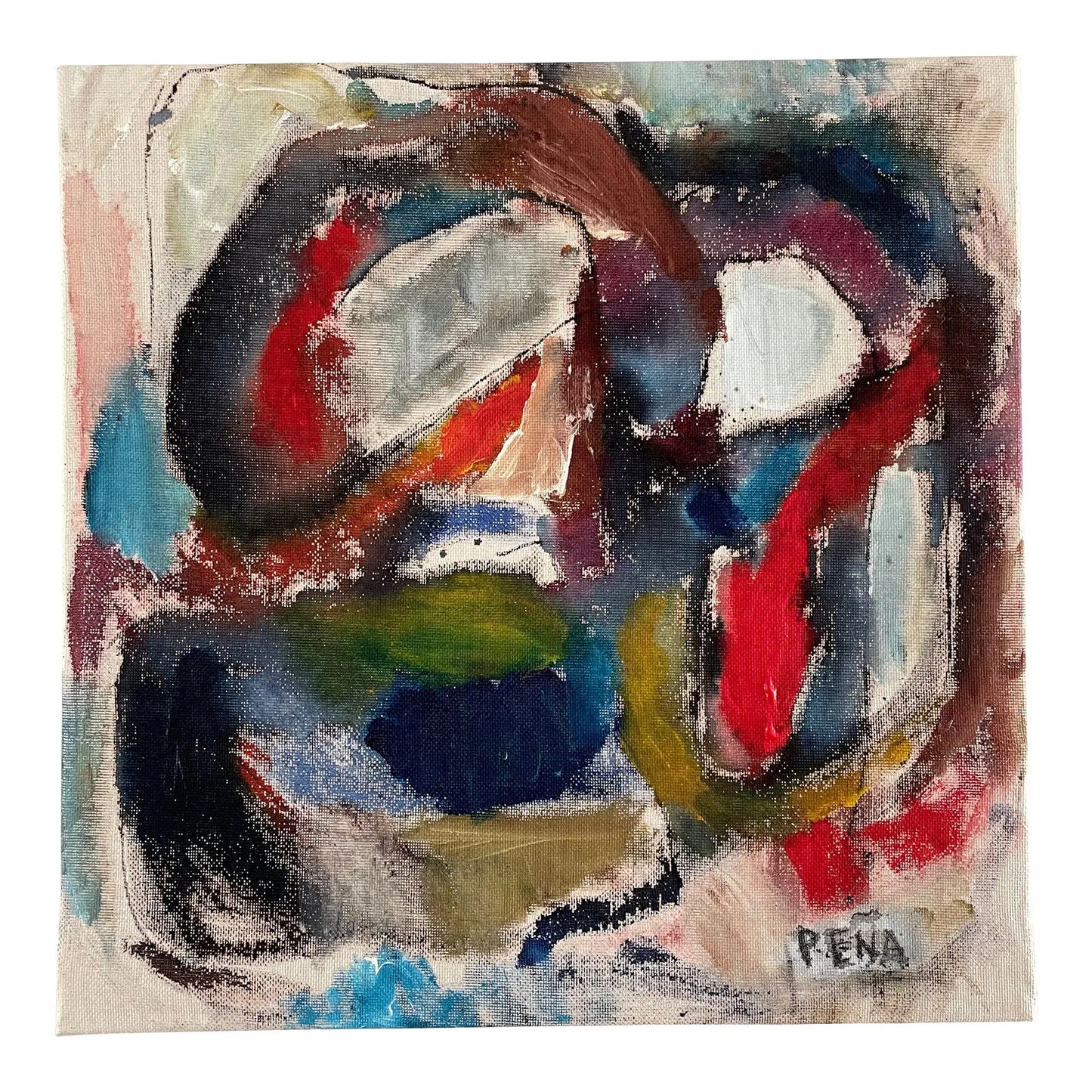 Contemporary Abstract Expressionist Acrylic on Canvas by Francisco Peña