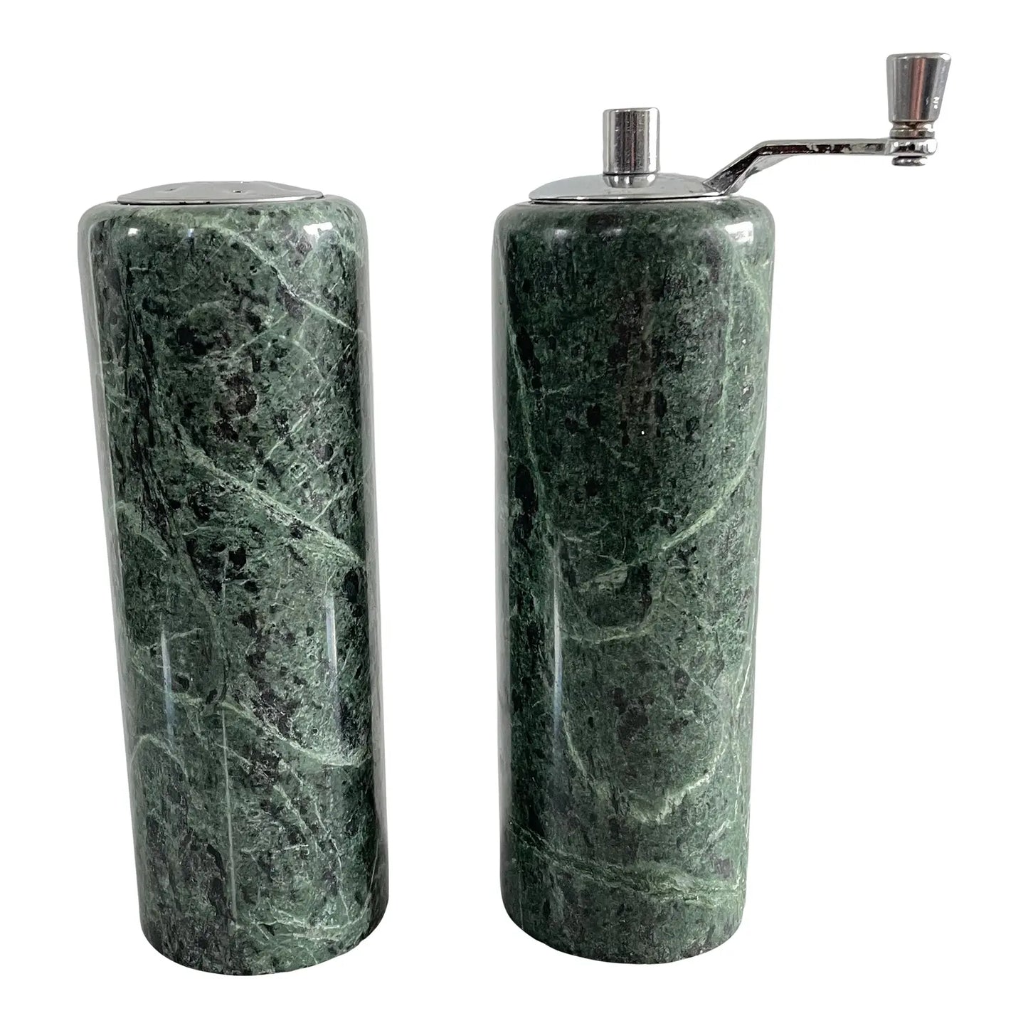 Green Marble Salt Shaker & Pepper Mill