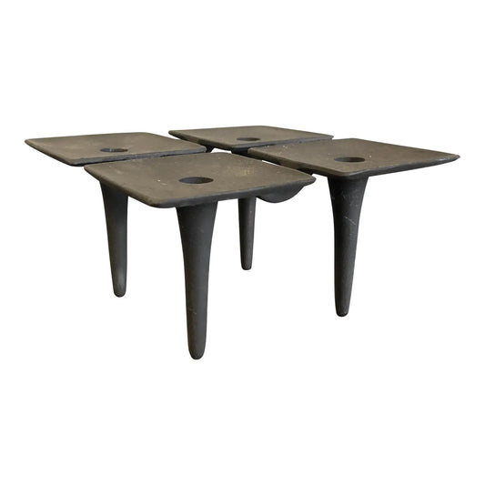 Mid 20th Century Jens Quistgaard Dansk Danish Brutalist Wrought Iron Tapered Candle Holder